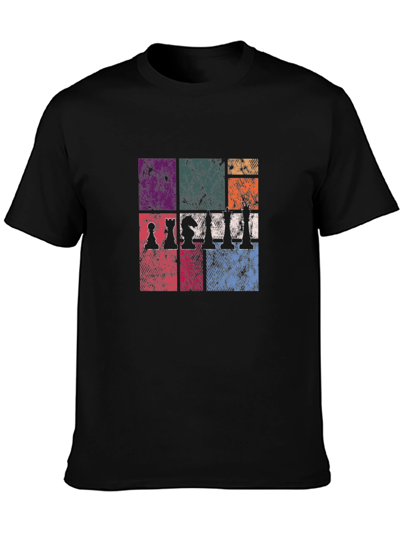 Black Chess Piece Graphic T-Shirt - Vintage Style view 3