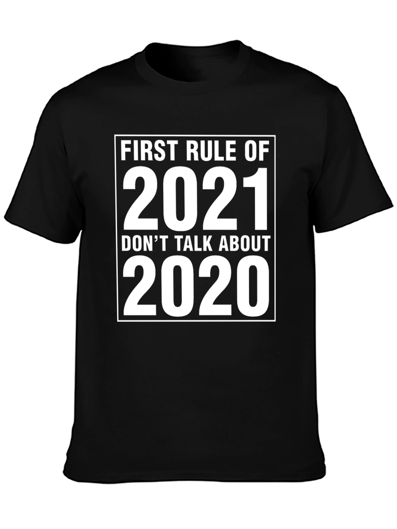 Black First Rule 2021 Funny Graphic Tee view 3