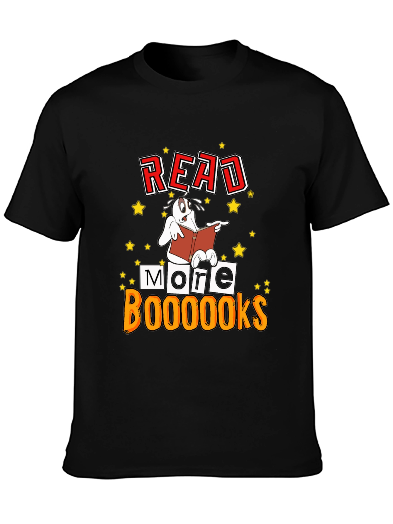 Black Read More Booooks T-Shirt - Novelty Dog Design view 3