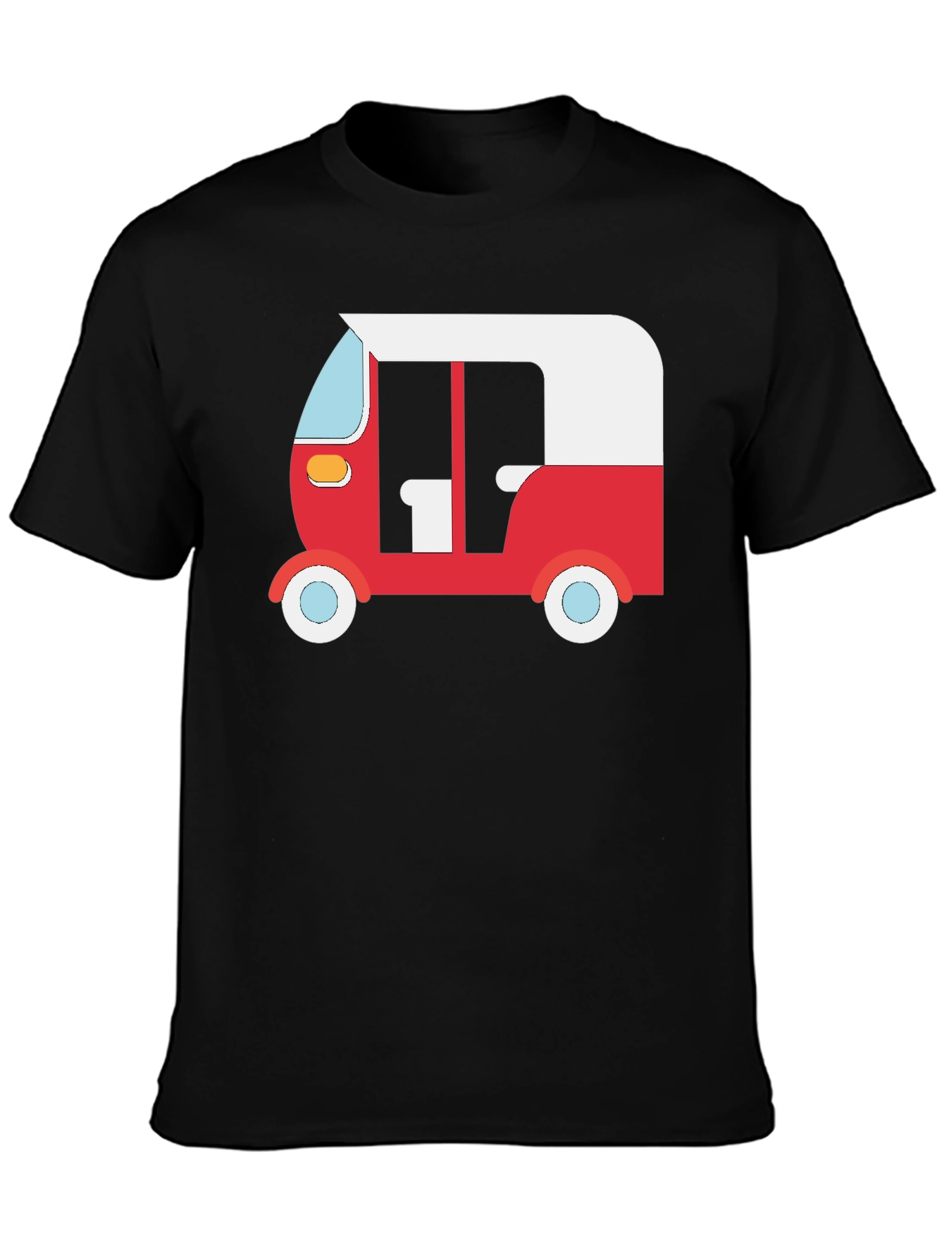 Black Auto Rickshaw Graphic Tee - Black view 3