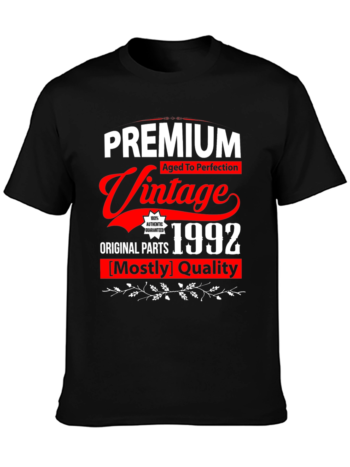 Black Premium Vintage 1992 T-Shirt view 3