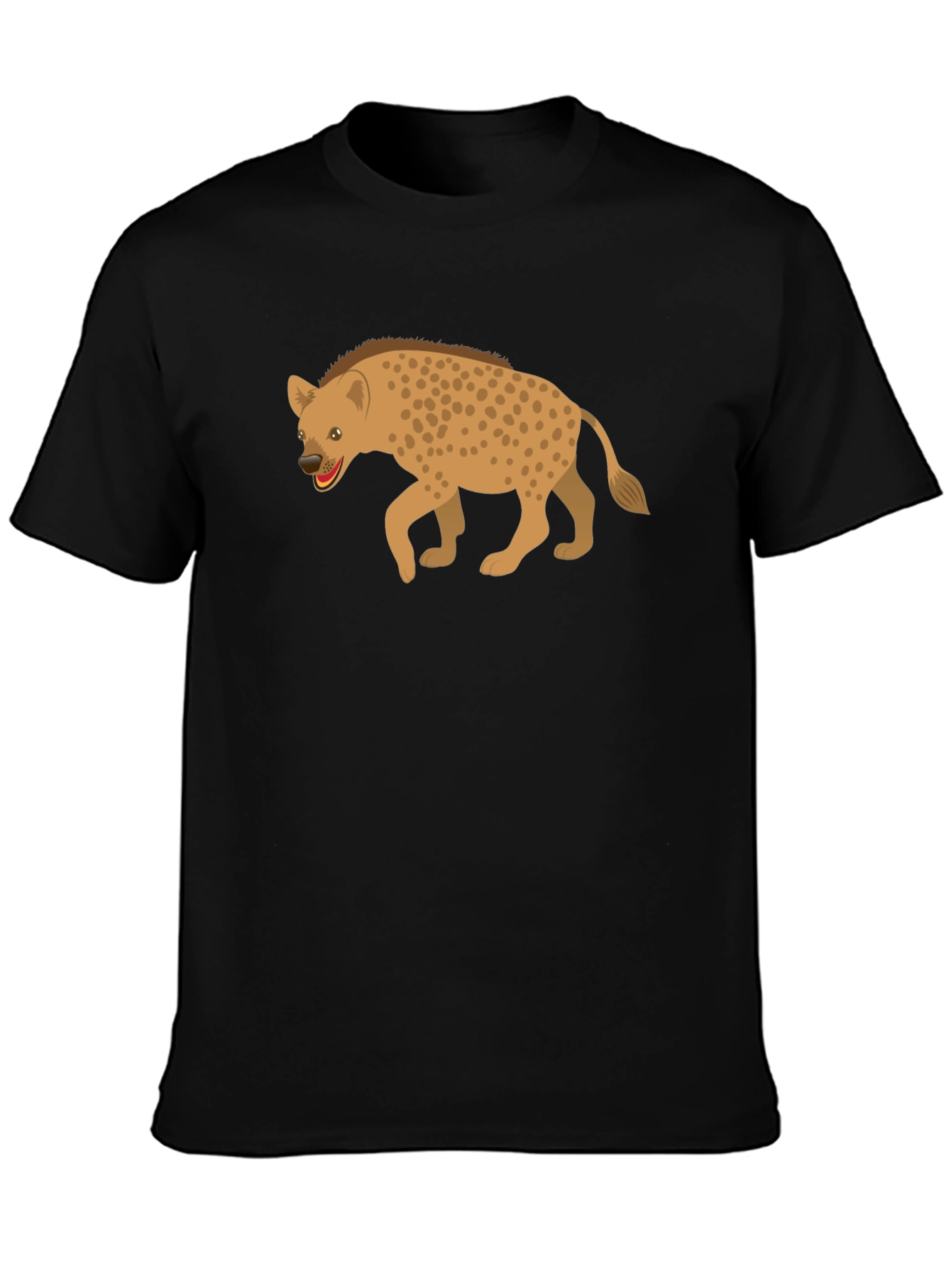 Black Hyena Graphic Tee - Black Cotton Shirt view 3