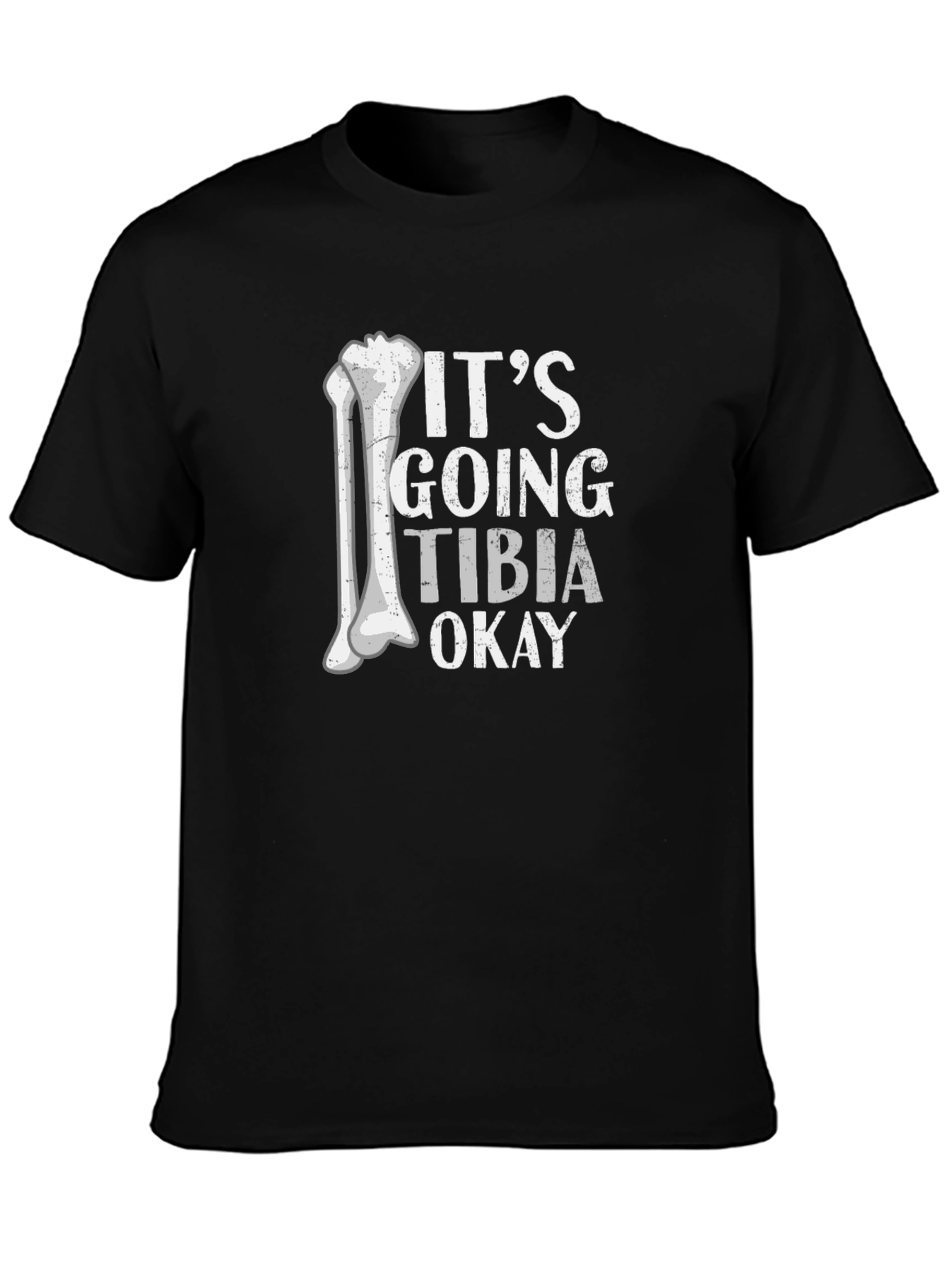 Black Funny It's Going Tibia Okay Graphic Tee - Black view 3