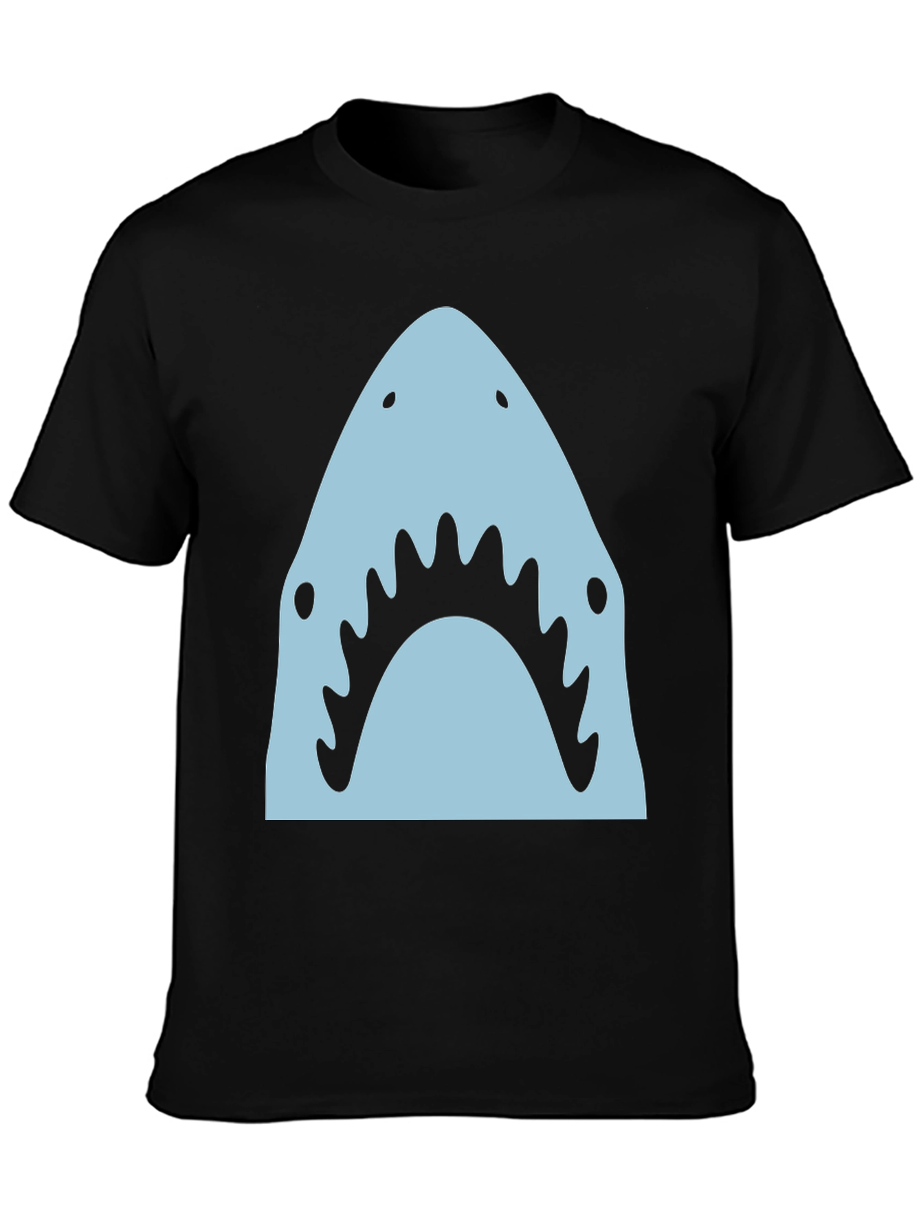 Black Shark Graphic Tee - Men's Black Crew Neck T-Shirt view 3