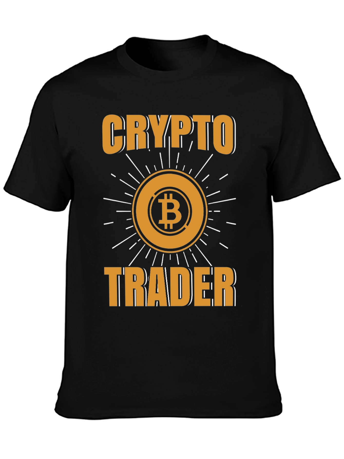 Black Crypto Trader Bitcoin T-Shirt view 3