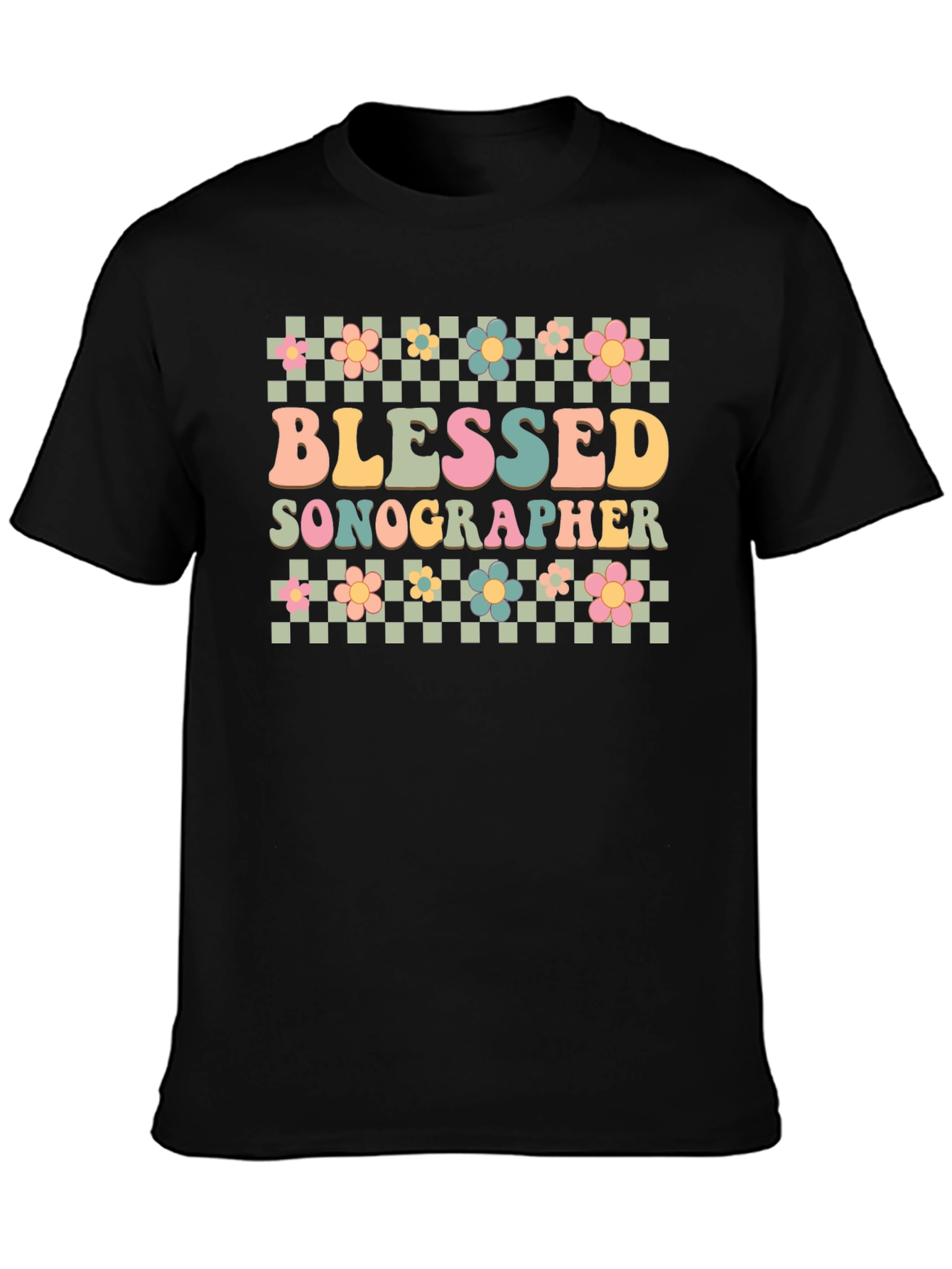 Black Blessed Sonographer Graphic Tee view 3