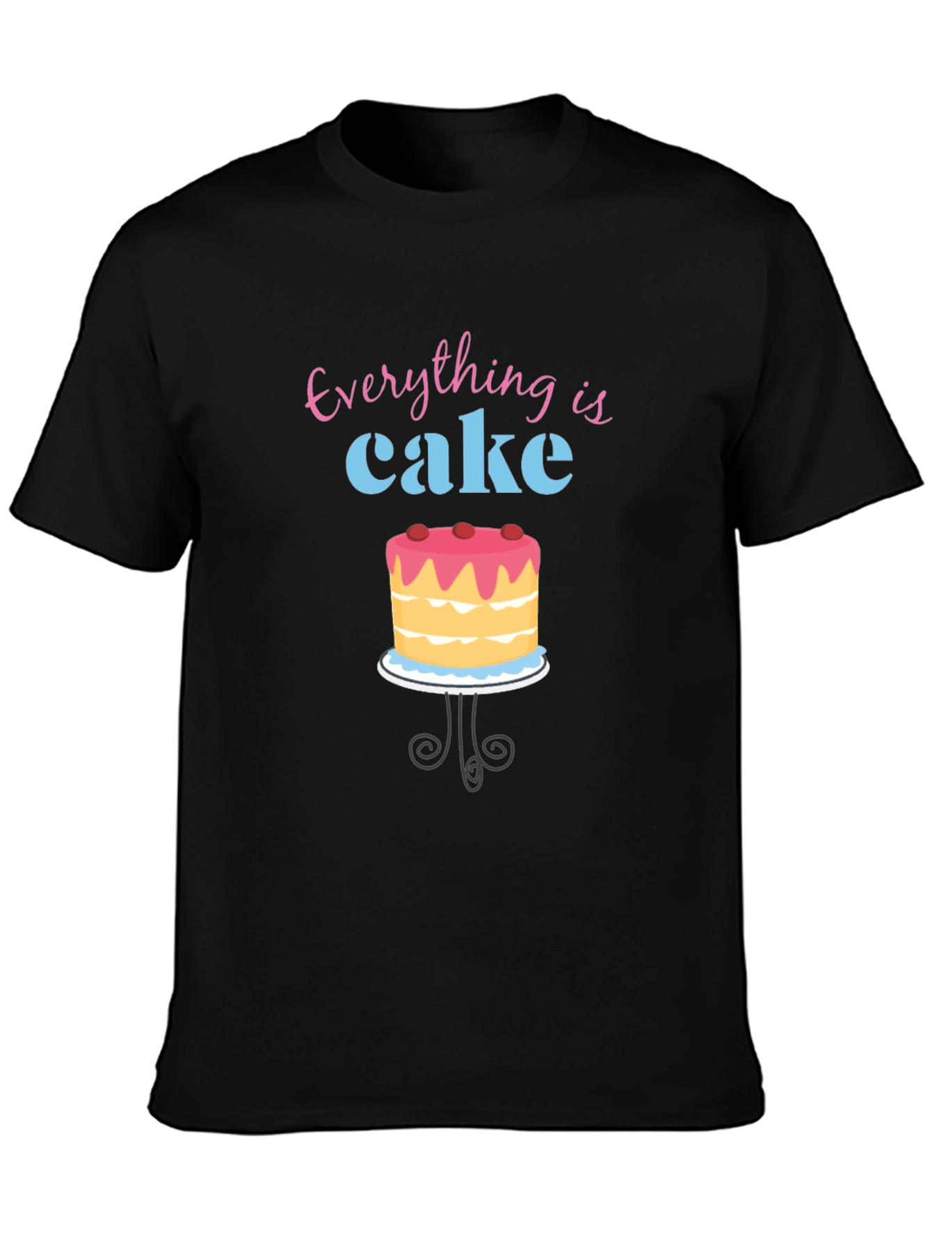 Black Everything is Cake T-Shirt view 3