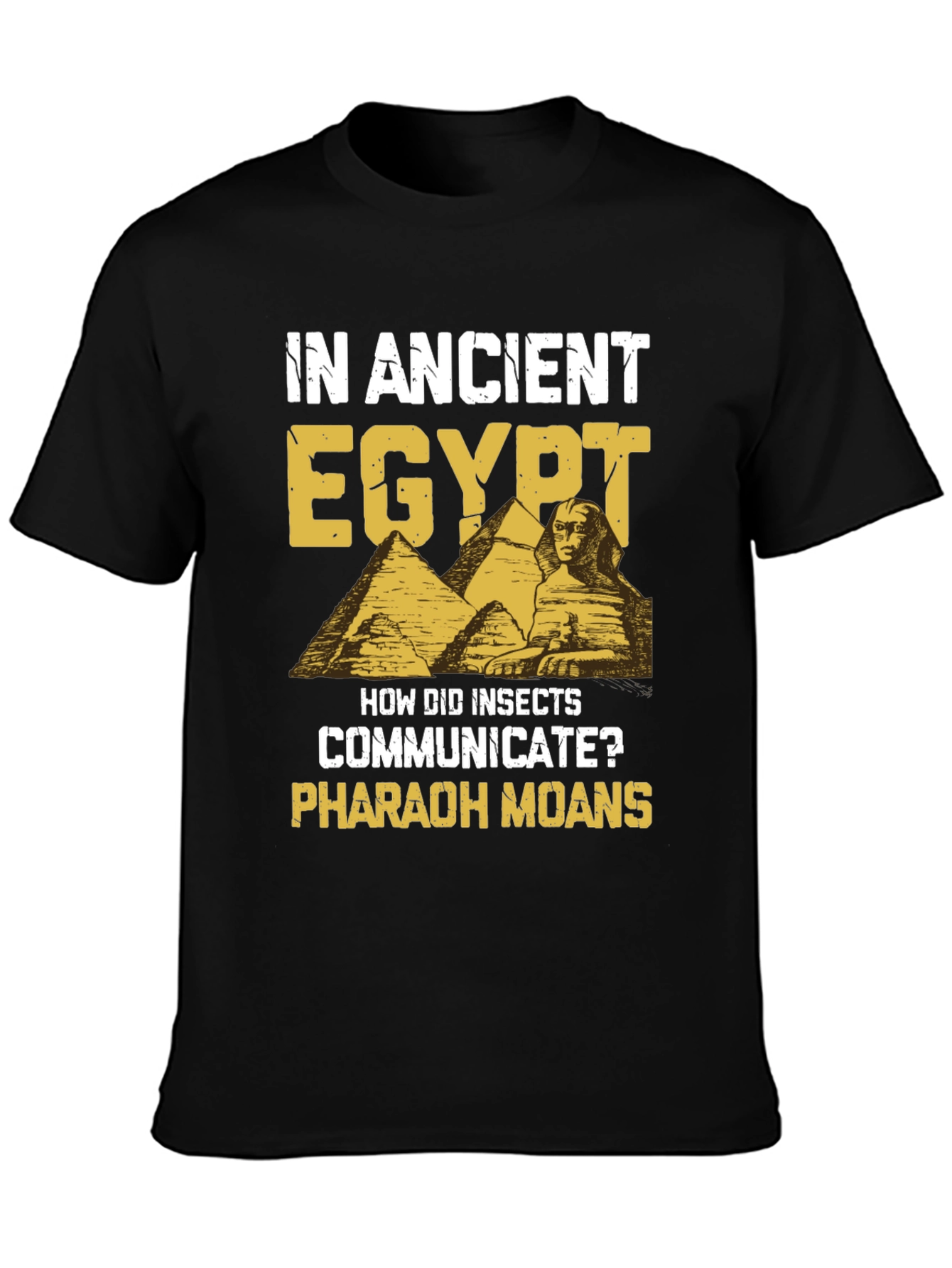 Black Ancient Egypt Pharaoh Moans Humor T-Shirt view 3