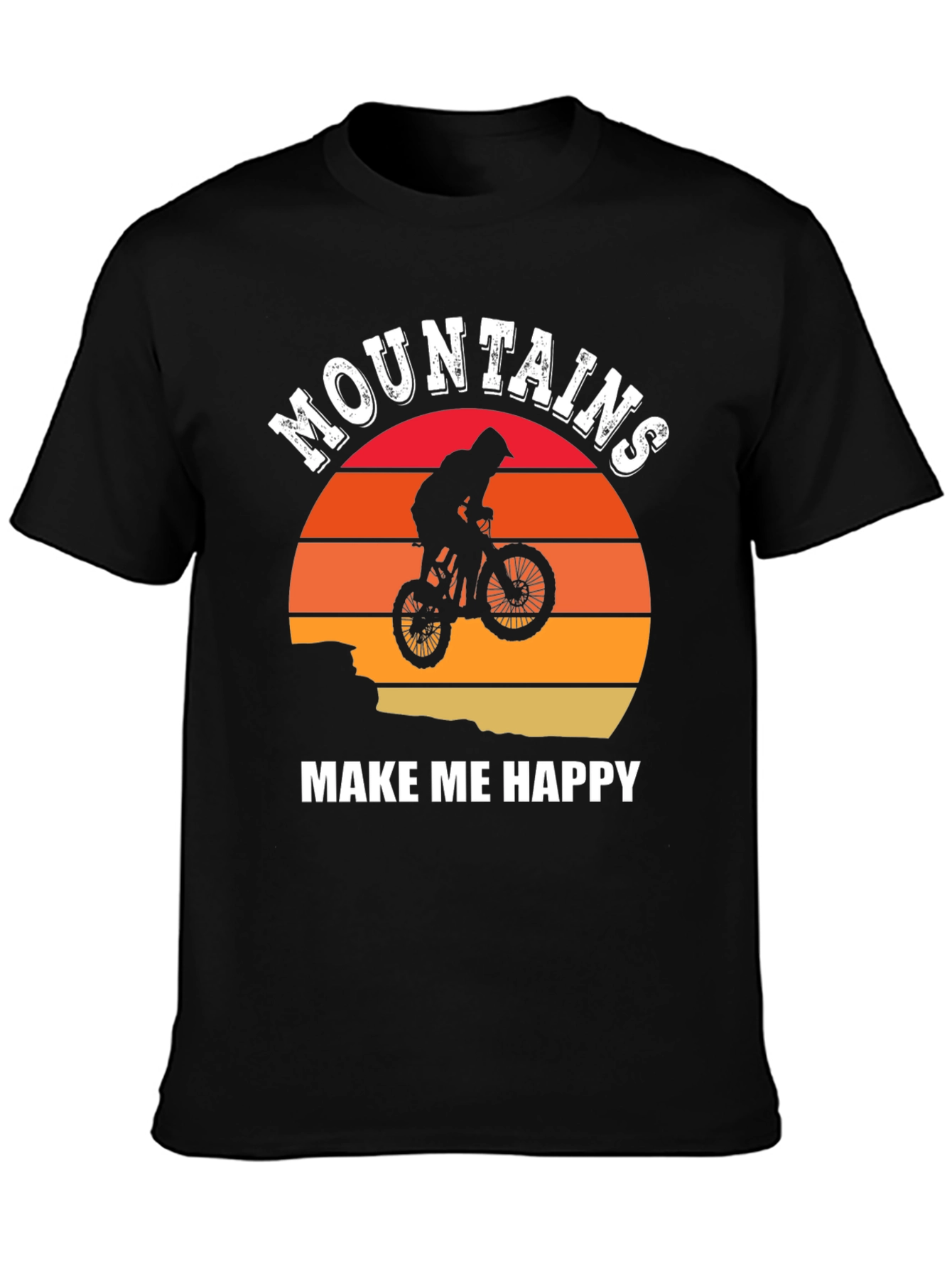 Black Mountains Make Me Happy Graphic T-Shirt view 3
