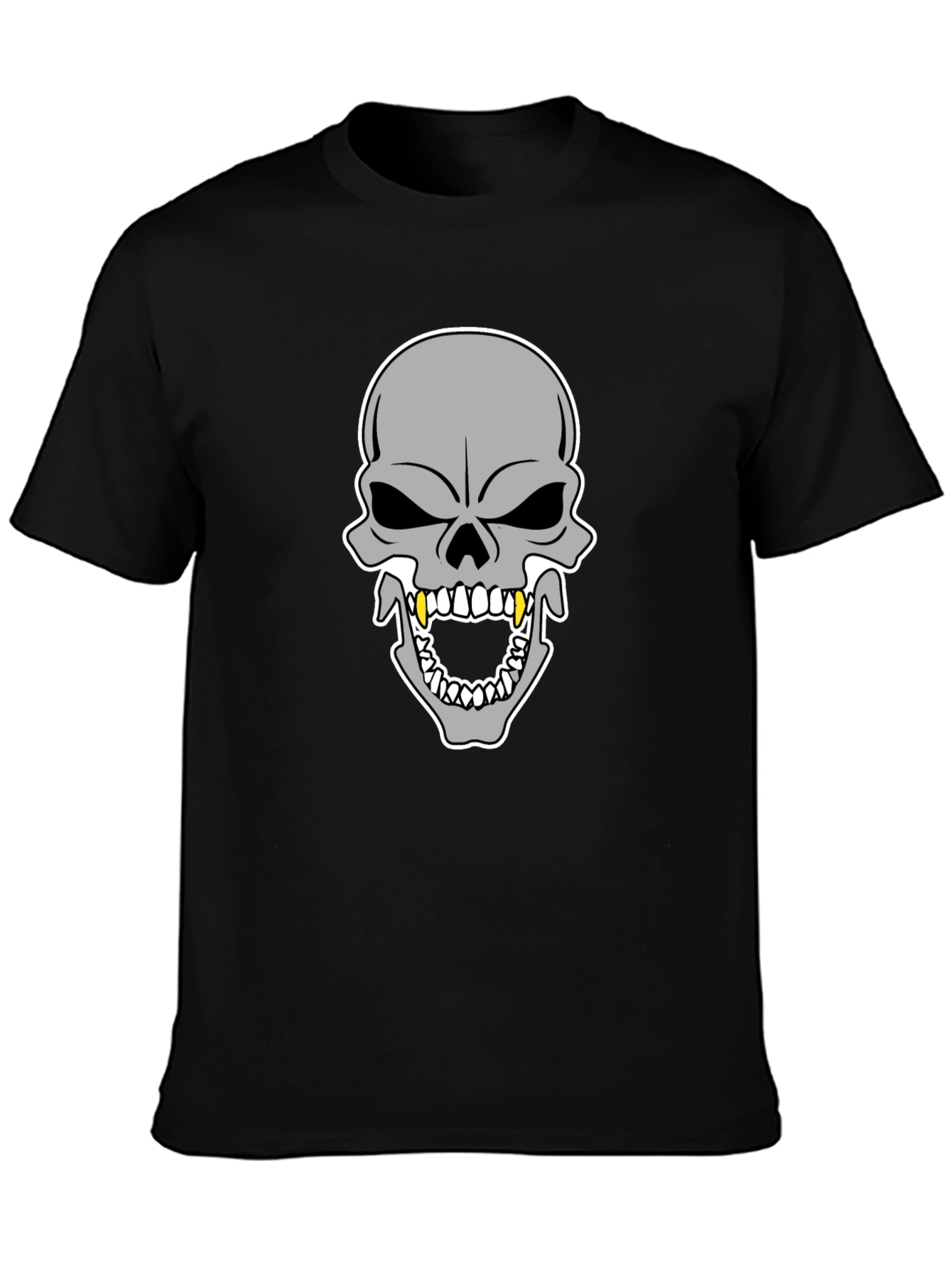 Black Skull Graphic Black T-Shirt view 3