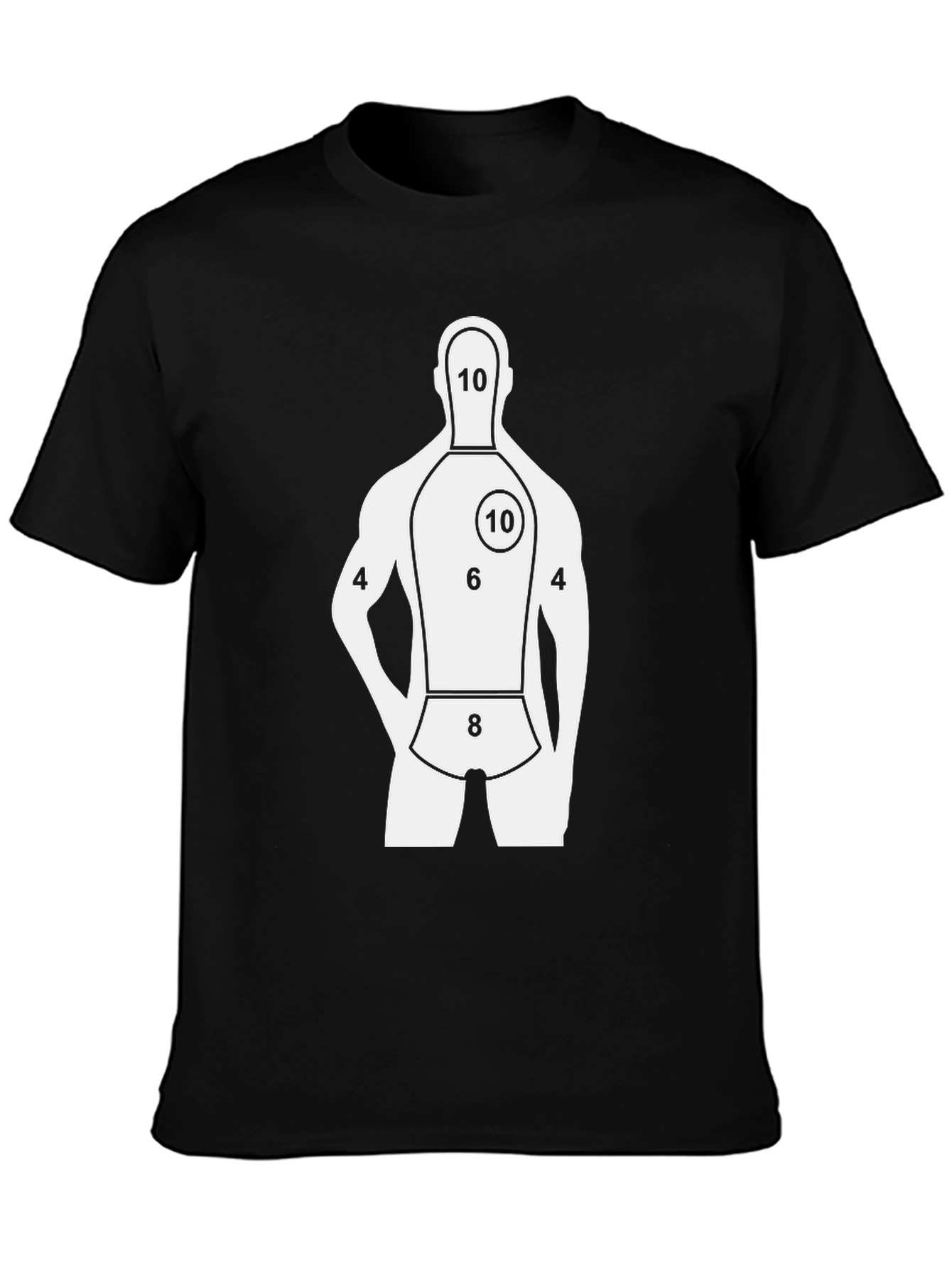 Black Target Man Graphic T-Shirt - Black view 3