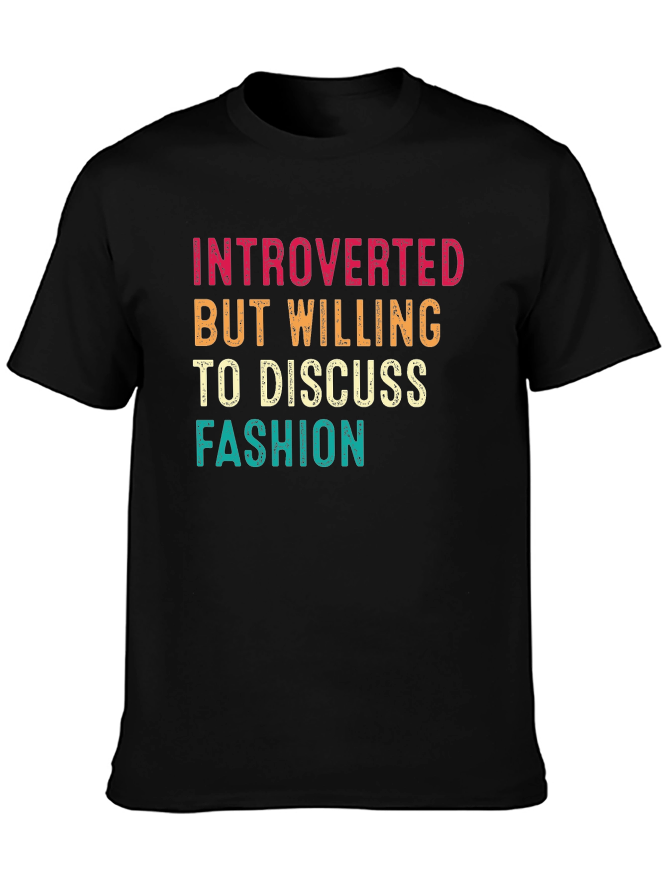 Black Introverted Fashion Lover Graphic Tee view 3