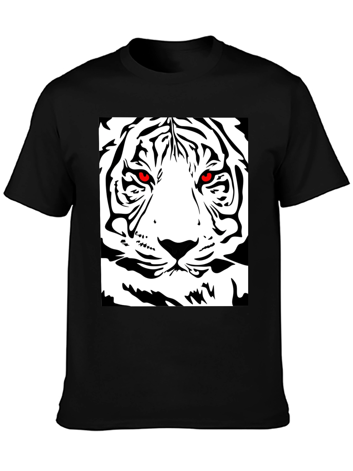 Black Tiger Graphic Tee - Bold Black T-Shirt view 3