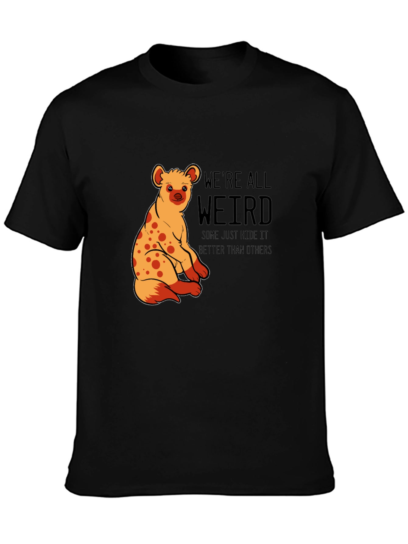 Black We're All Weird Hyena Graphic Tee view 3