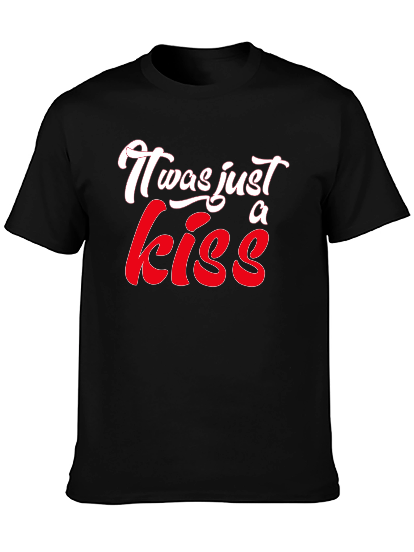 Black It Was Just A Kiss Graphic T-Shirt view 3
