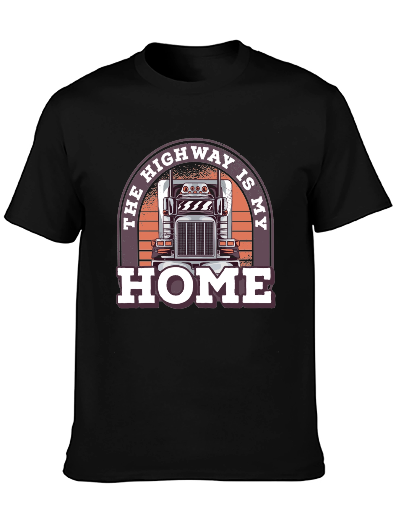 Black Highway Is My Home Trucker T-Shirt view 3