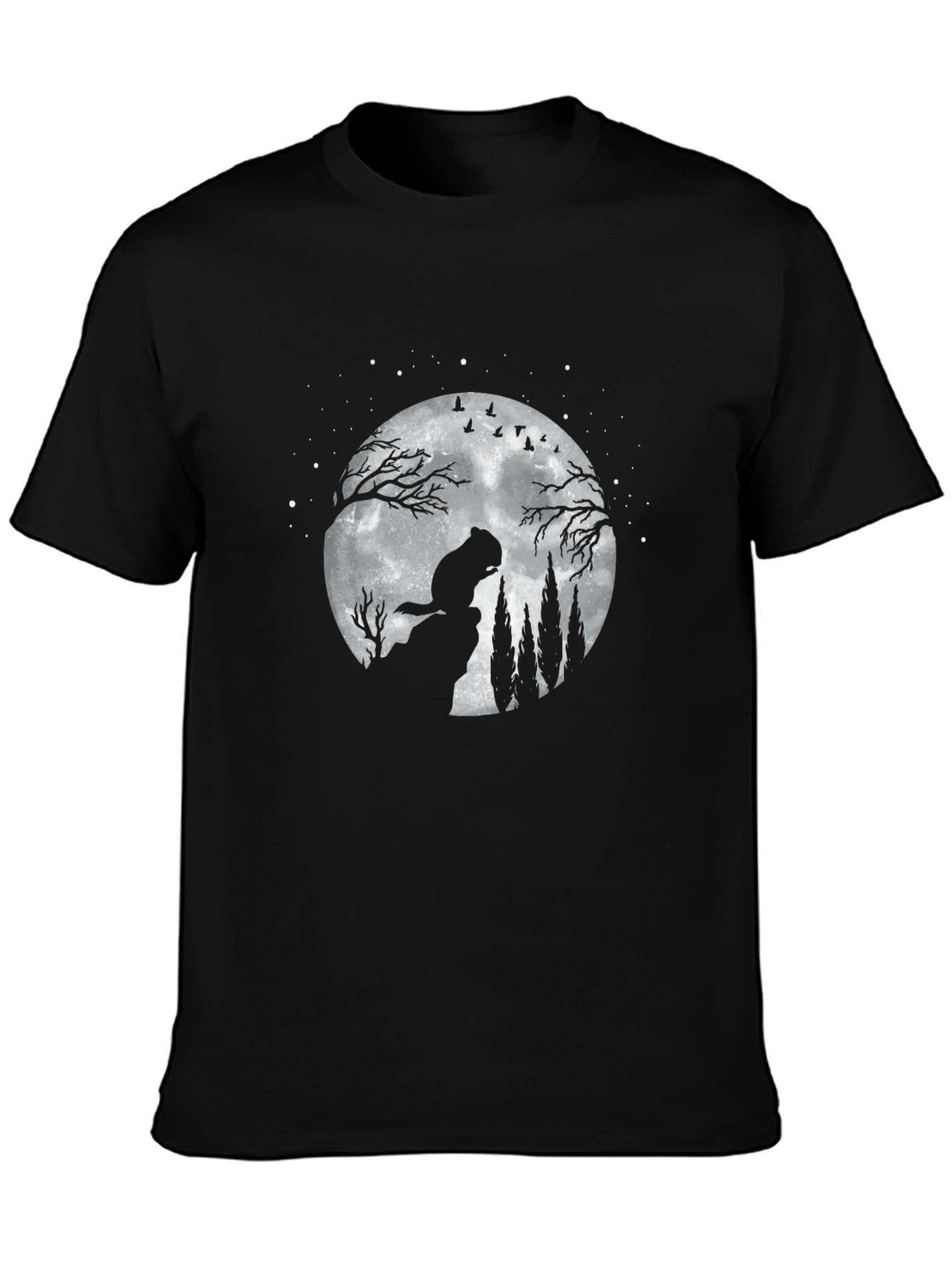 Black Moonlit Beaver T-Shirt view 3