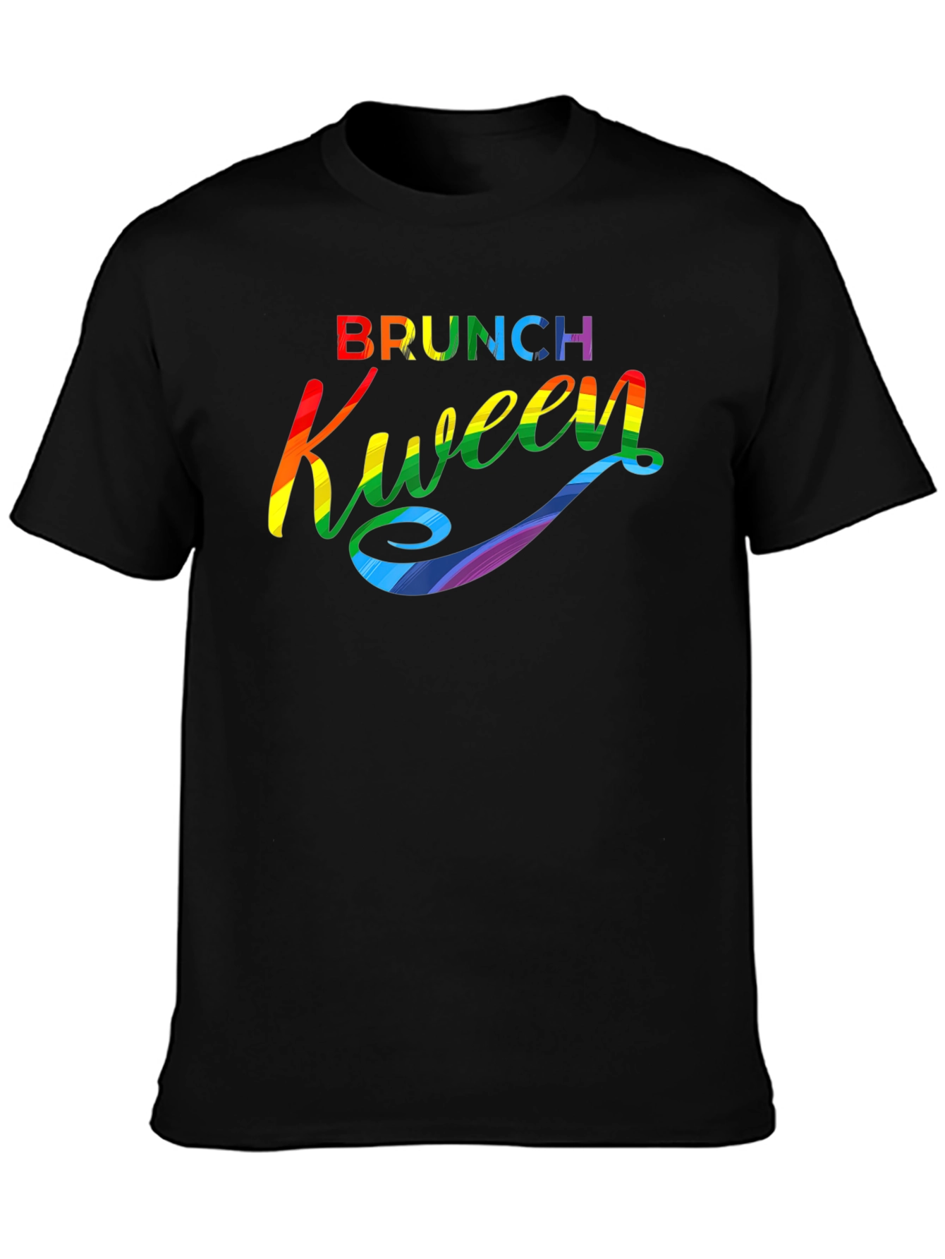 Black Brunch Kween Pride T-Shirt - Rainbow Graphic Tee view 3