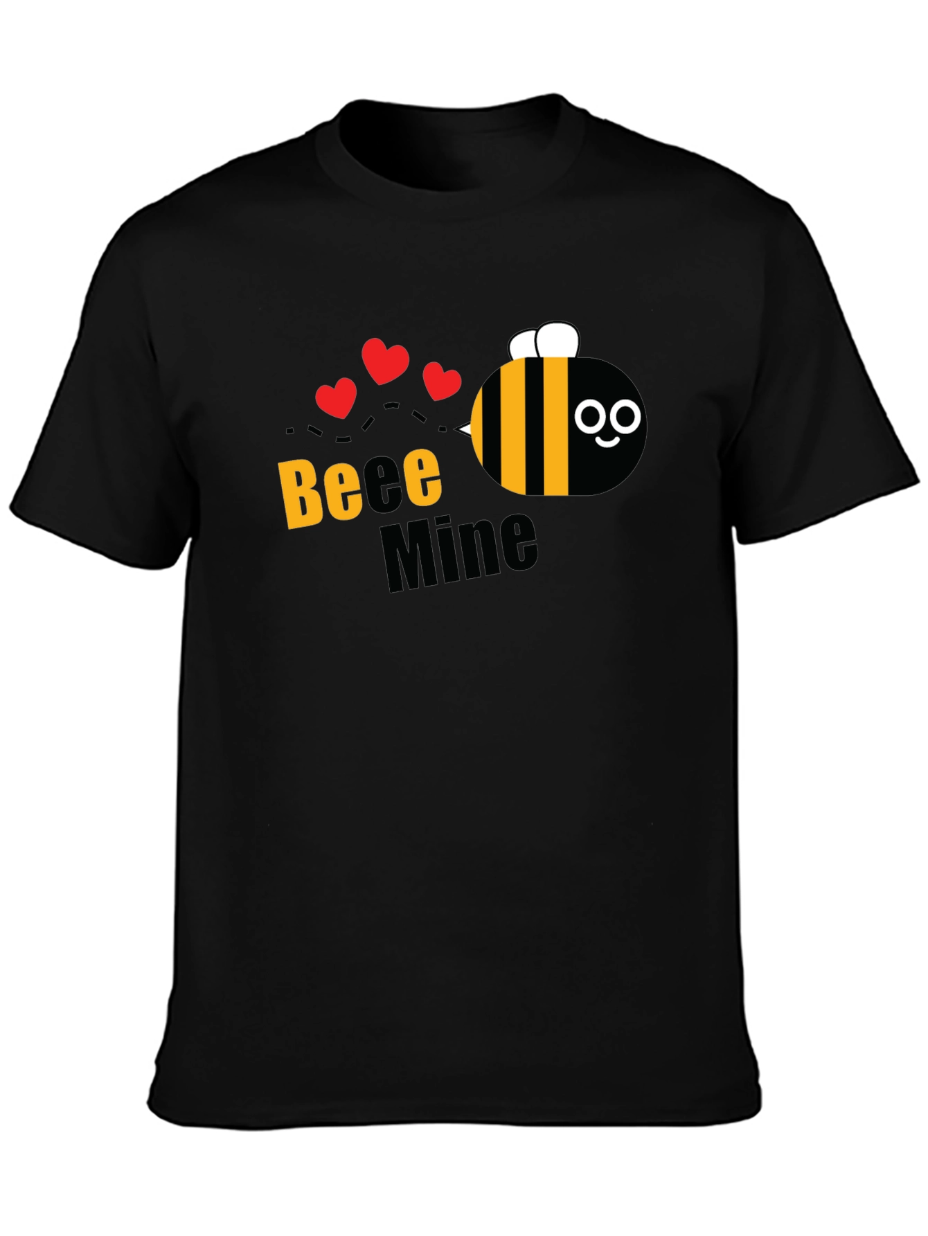 Black Bee Mine Graphic T-Shirt - Cute Valentine's Day Tee view 3