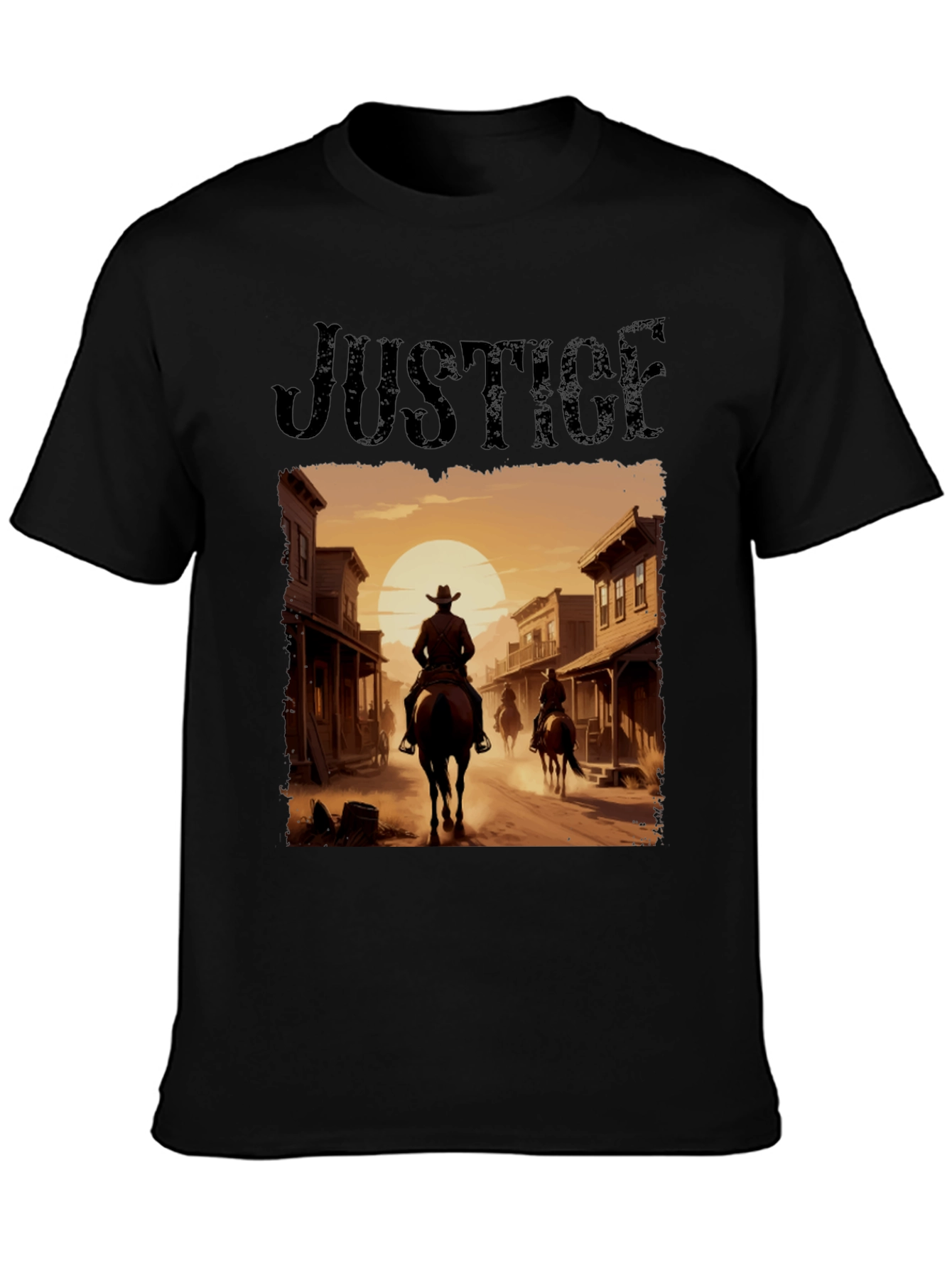 Black Justice Cowboy T-Shirt view 3