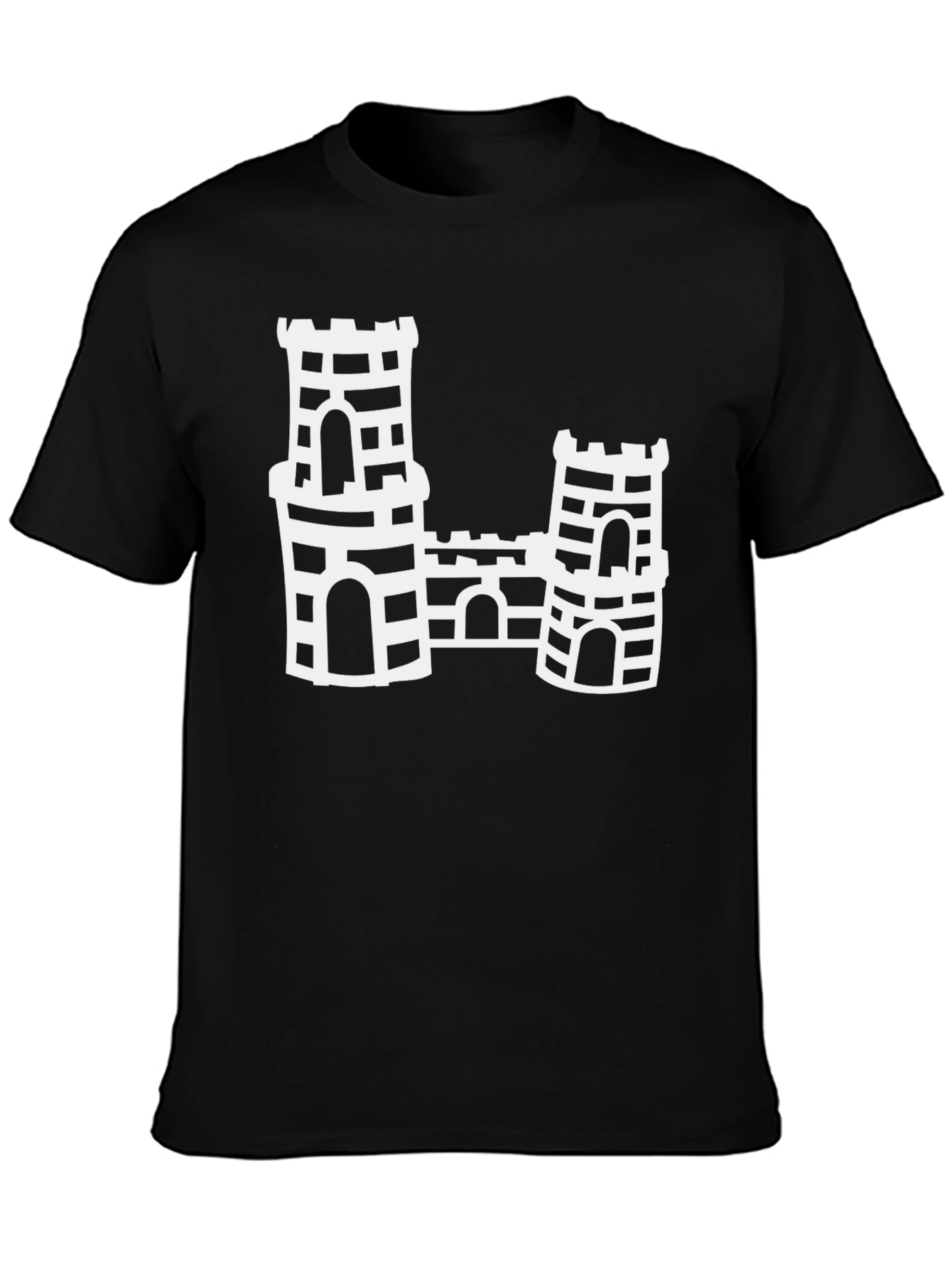 Black Castle Graphic Tee - Black Cotton Blend view 3