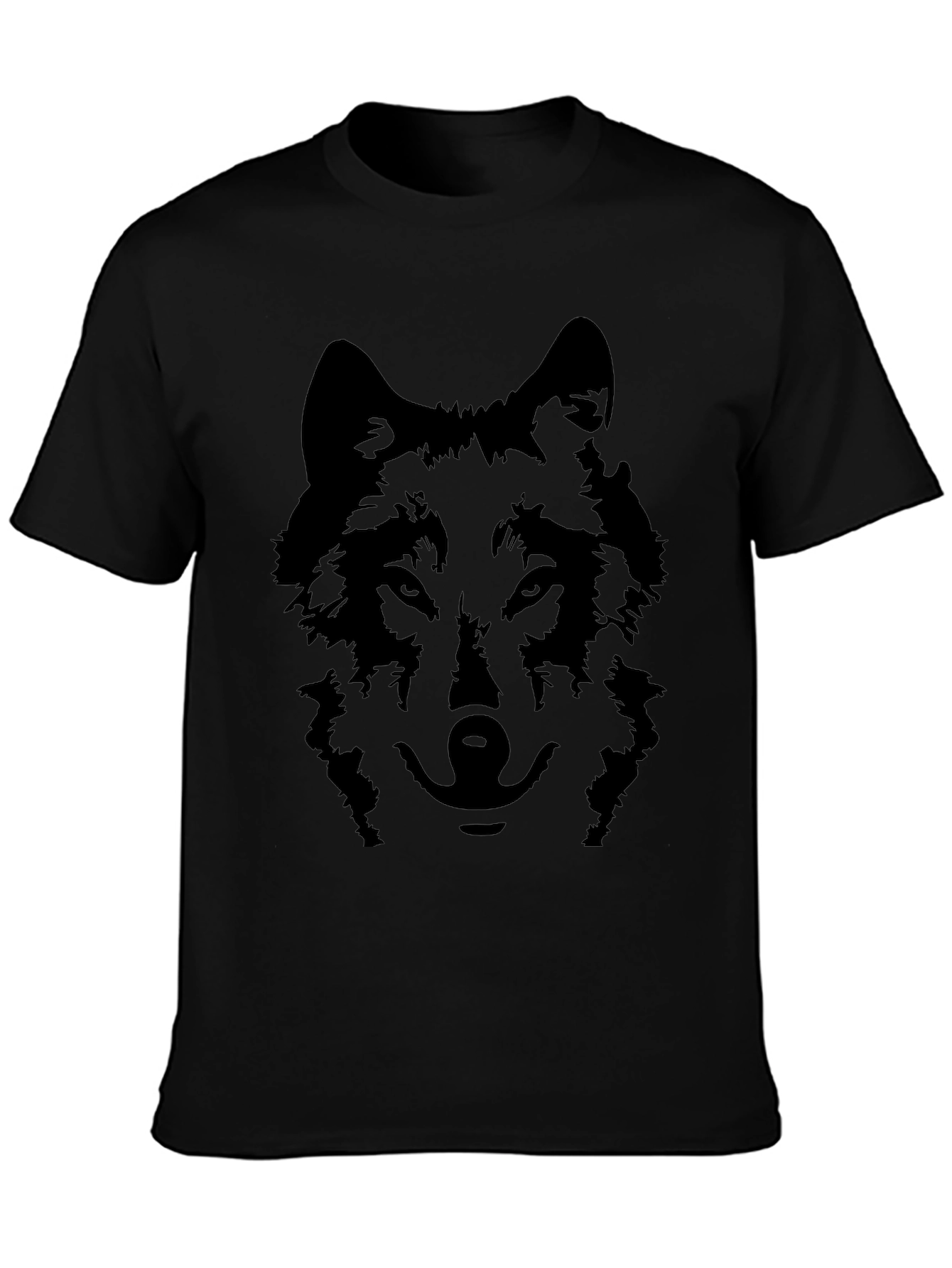Black Black Wolf Graphic Tee - Men's Short Sleeve T-Shirt view 3