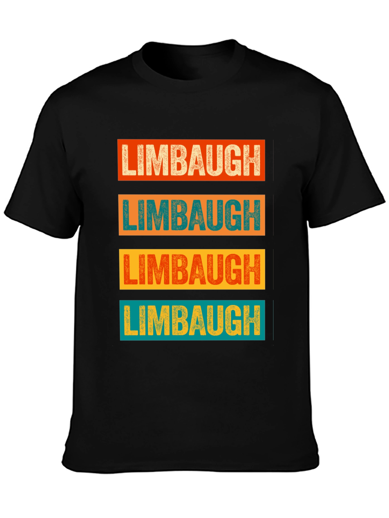 Black Limbaugh T-Shirt Retro Style Graphic Tee view 3
