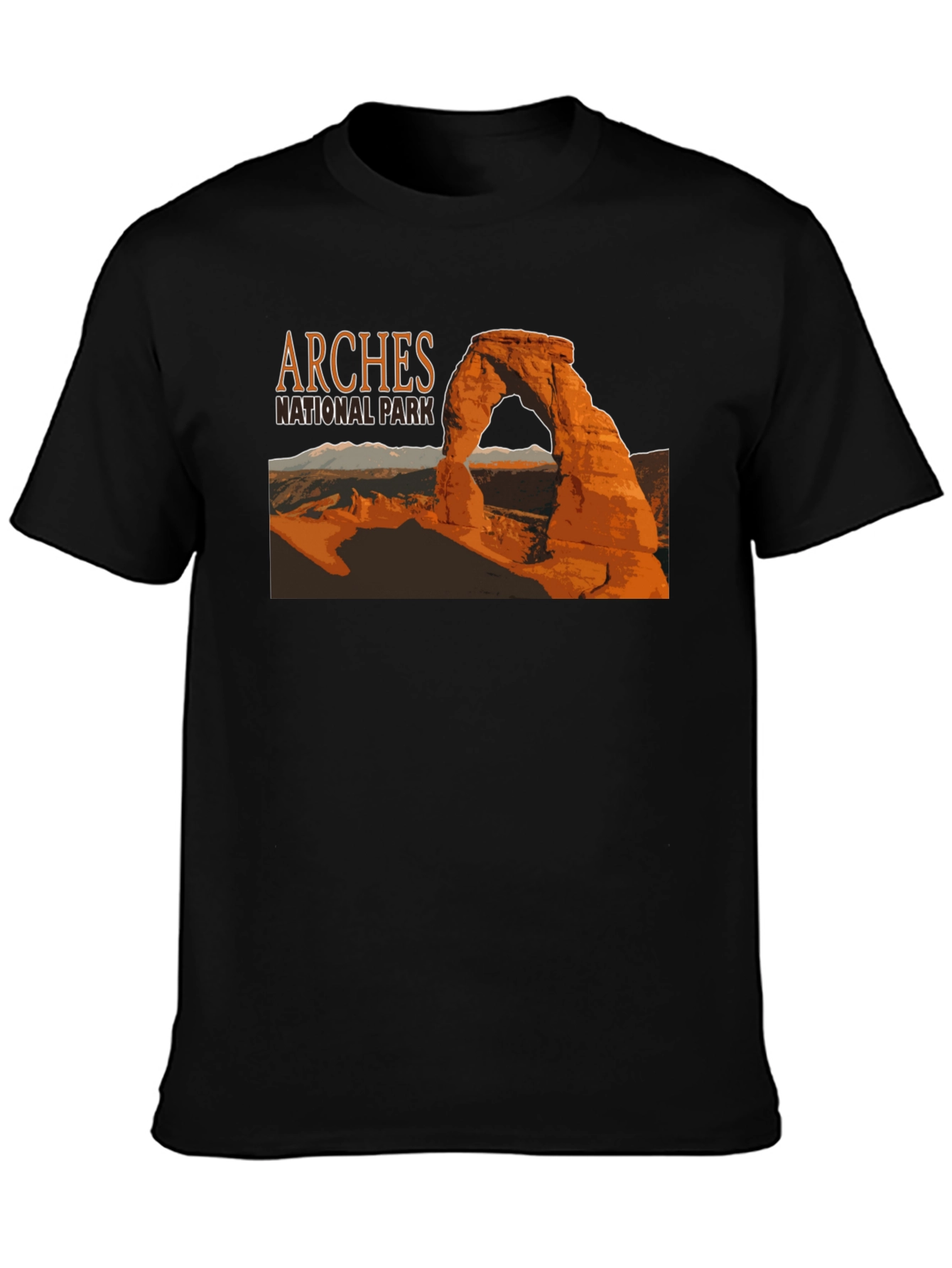 Black Arches National Park Graphic T-Shirt view 3