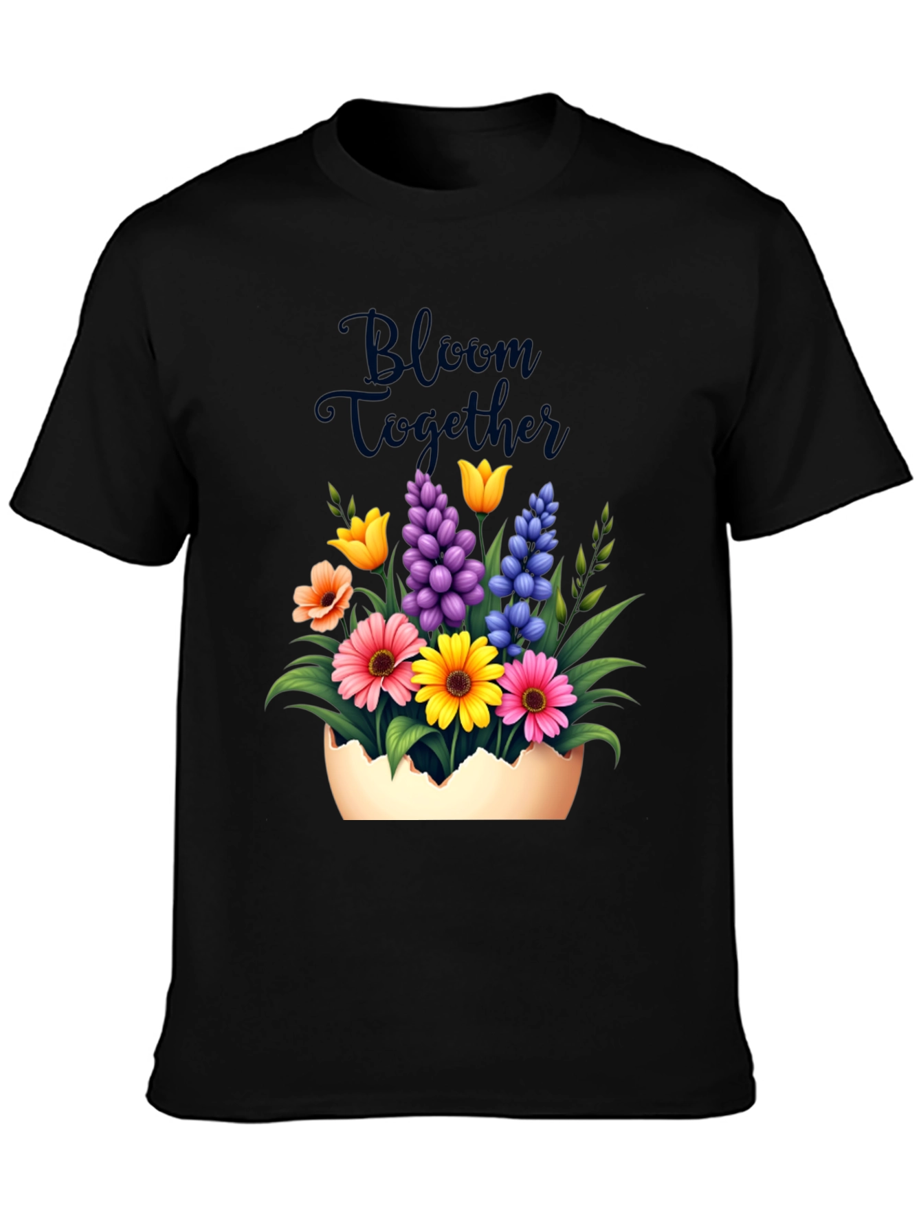 Black Bloom Together Floral Graphic Tee view 3