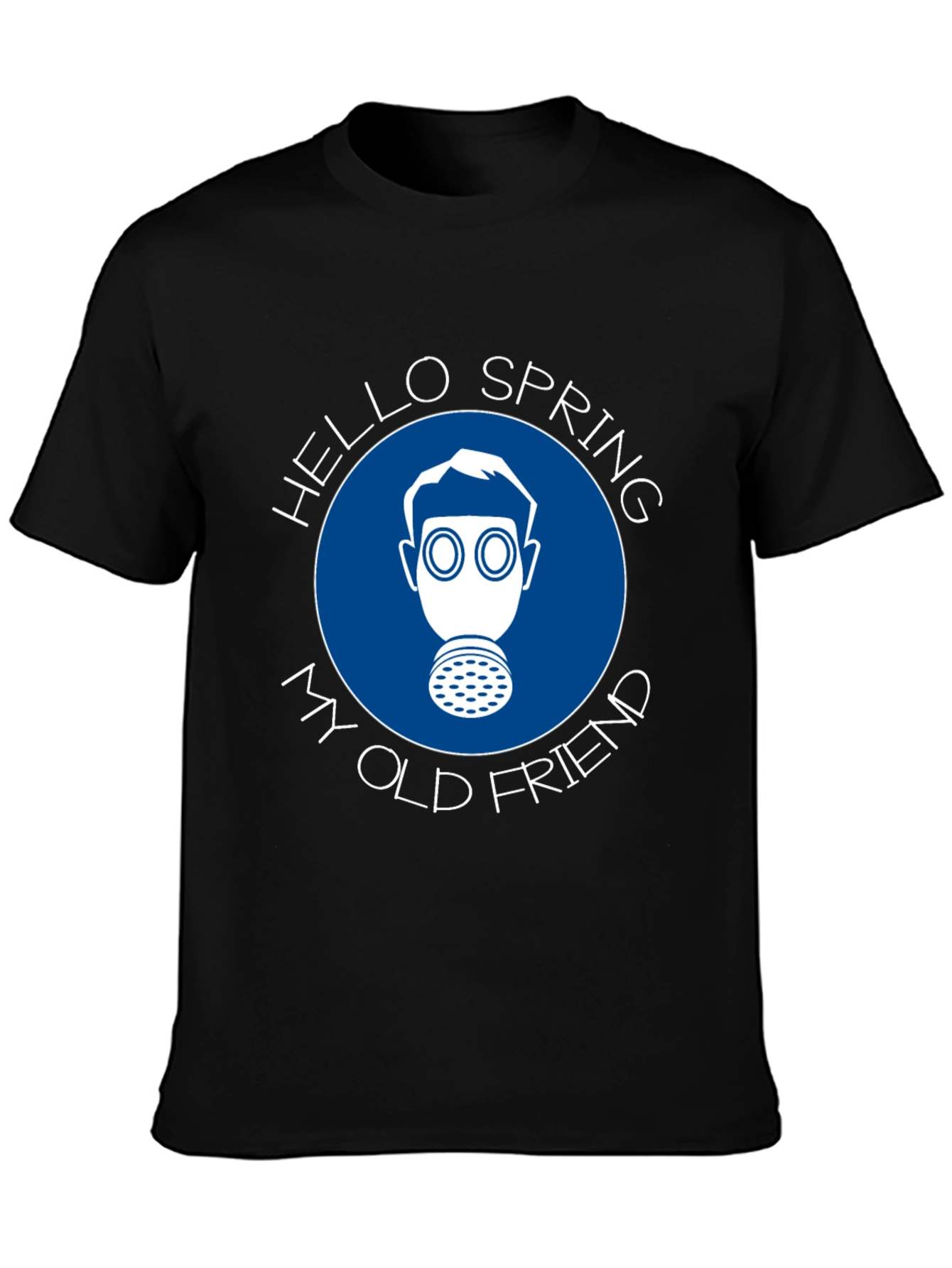 Black Hello Spring T-Shirt - Dark Humor Tee view 3