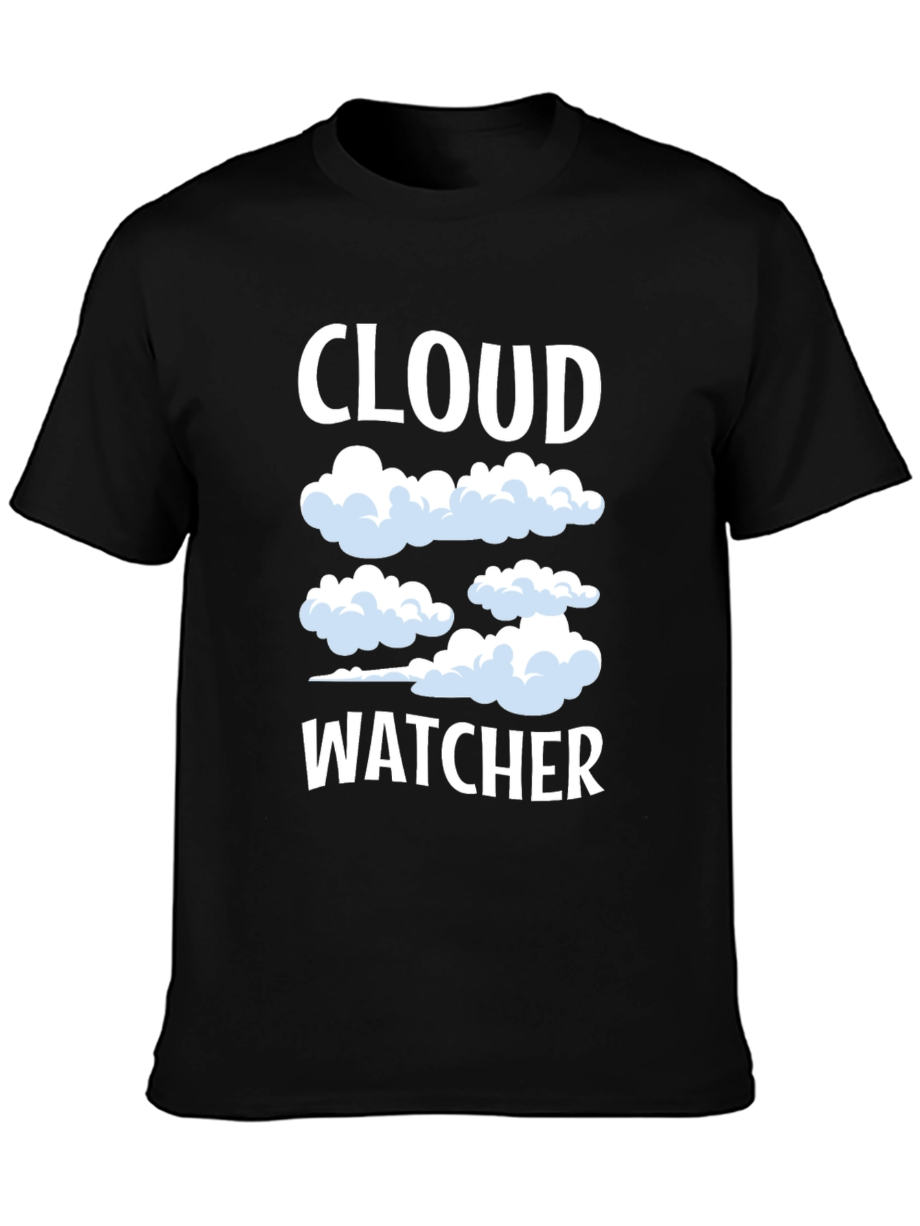 Black Cloud Watcher Graphic Tee - Sky Gazing T-Shirt view 3