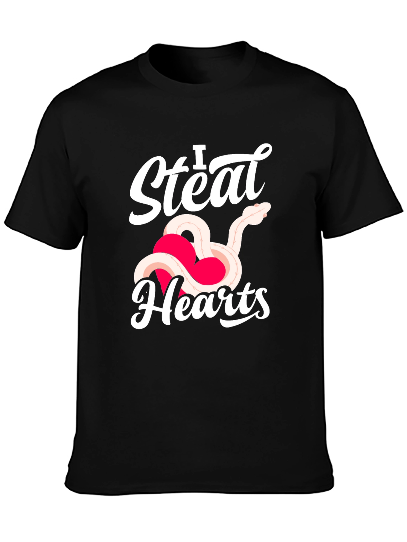 Black I Steal Hearts Snake Graphic Tee view 3