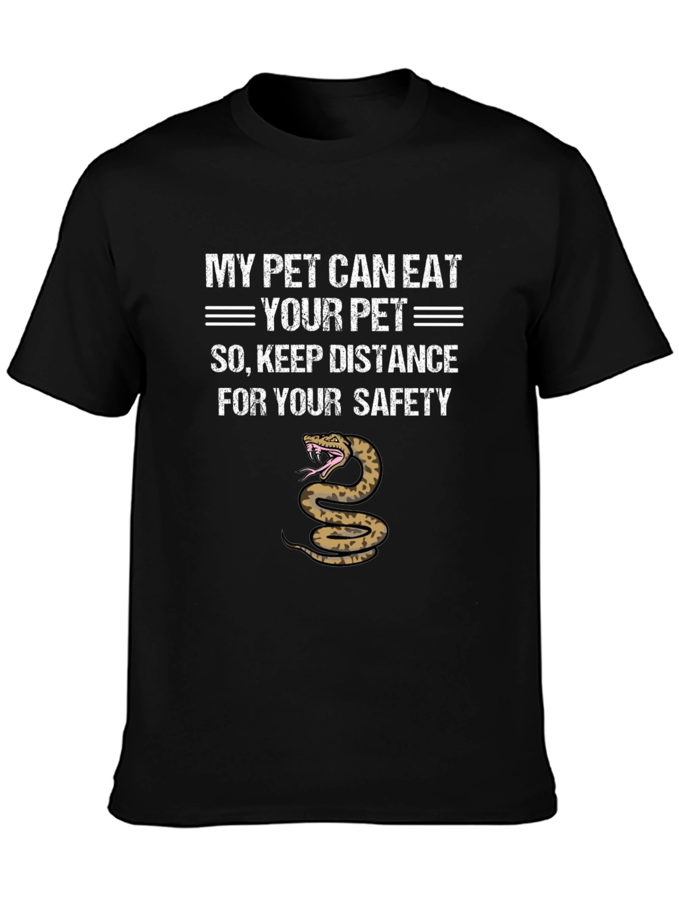 Black My Pet Can Eat Your Pet T-Shirt view 3