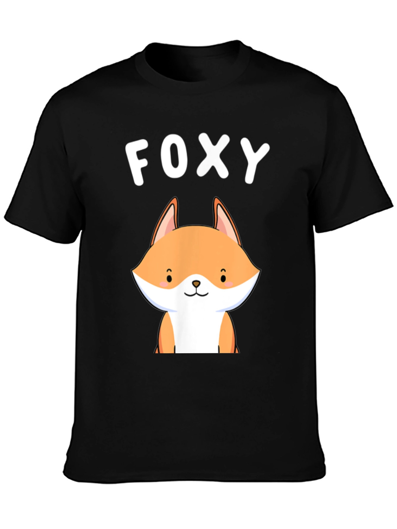 Black Foxy Graphic Tee - Cute Fox Design view 3