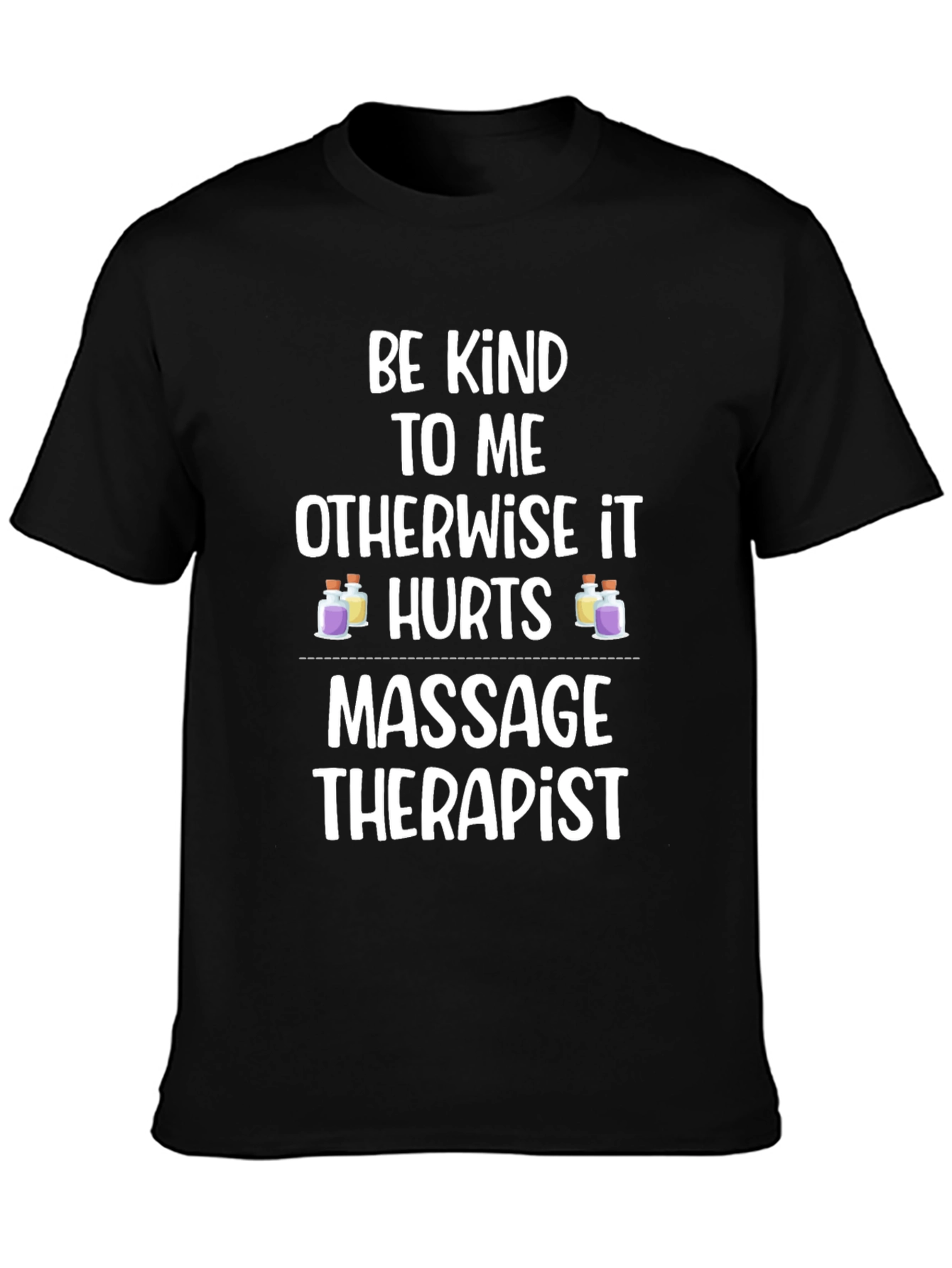 Black Massage Therapist Humor T-Shirt view 3