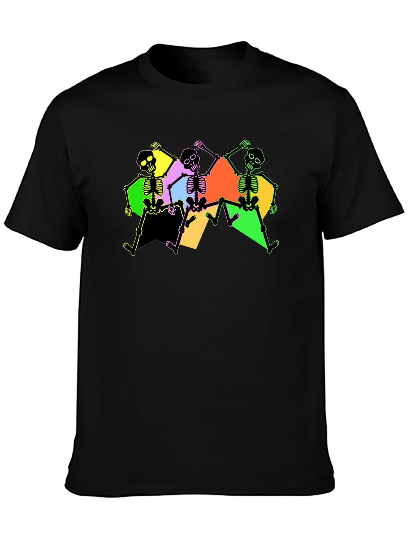 Dancing Skeletons Graphic Tee - Black - 3