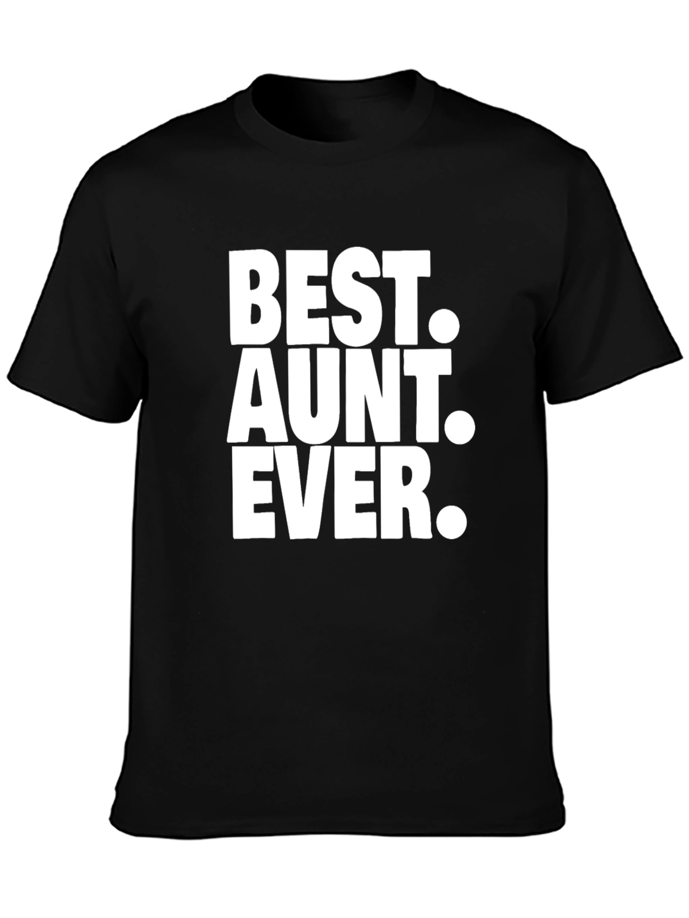 Black Best Aunt Ever Black T-Shirt view 3