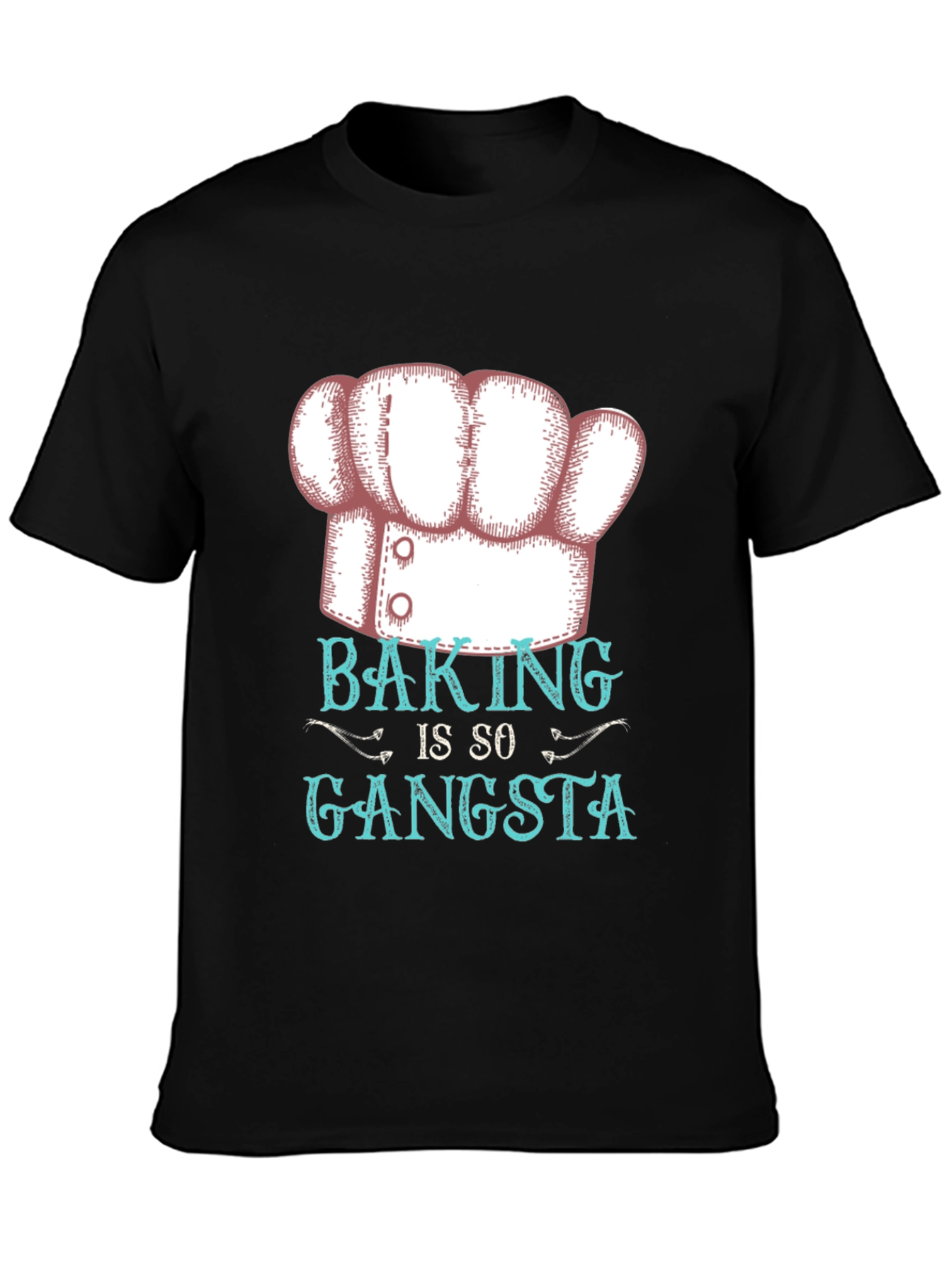 Black Baking Is So Gangsta Graphic T-Shirt view 3
