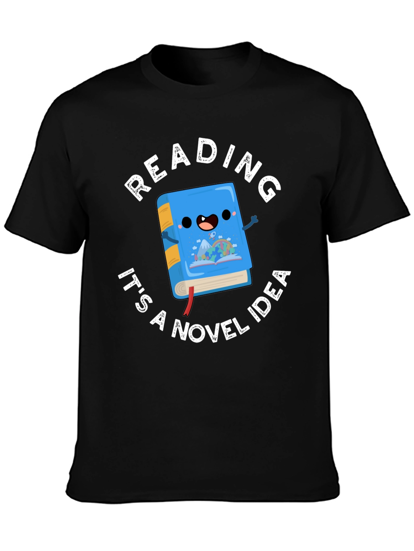 Black Reading: Novel Idea Graphic T-Shirt view 3