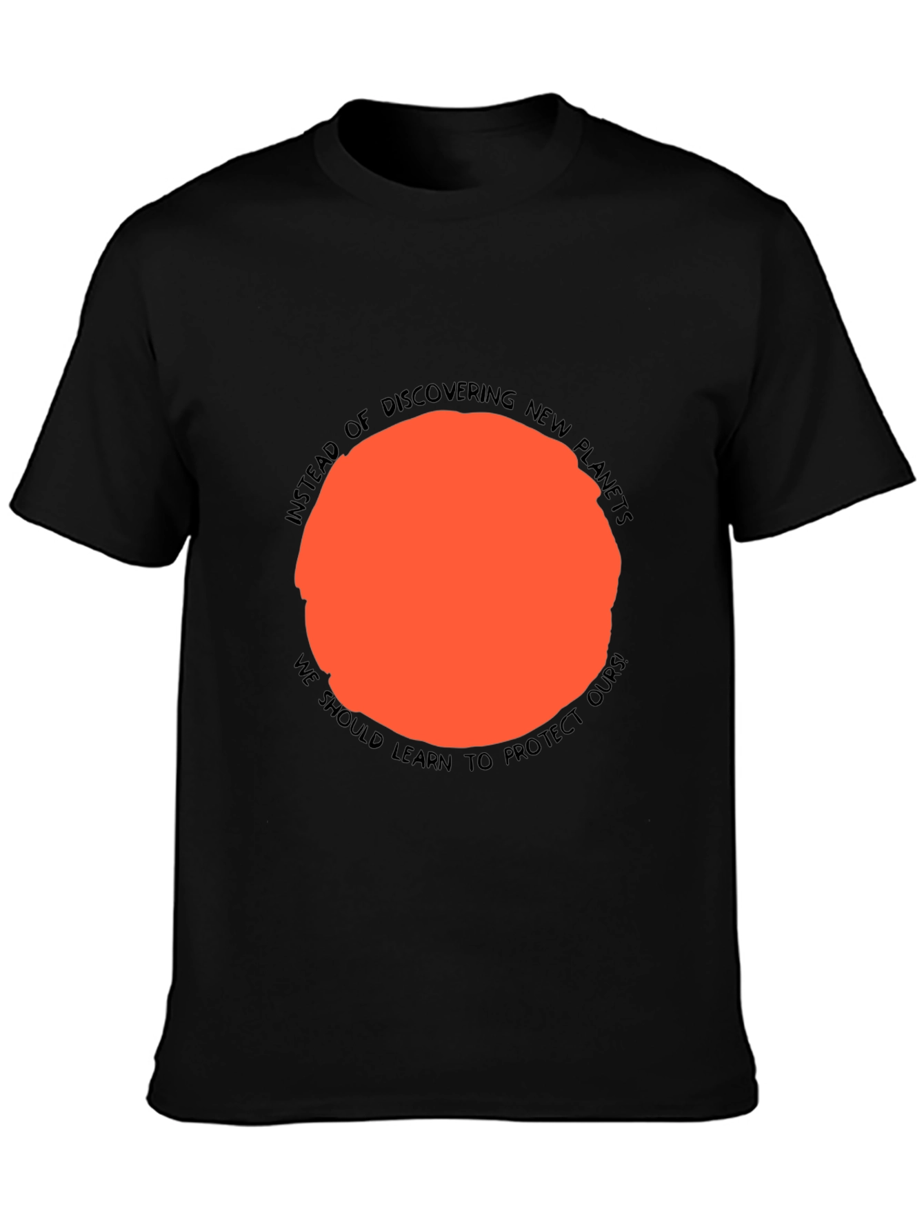 Black Protect Our Planet Graphic Tee - Black view 3