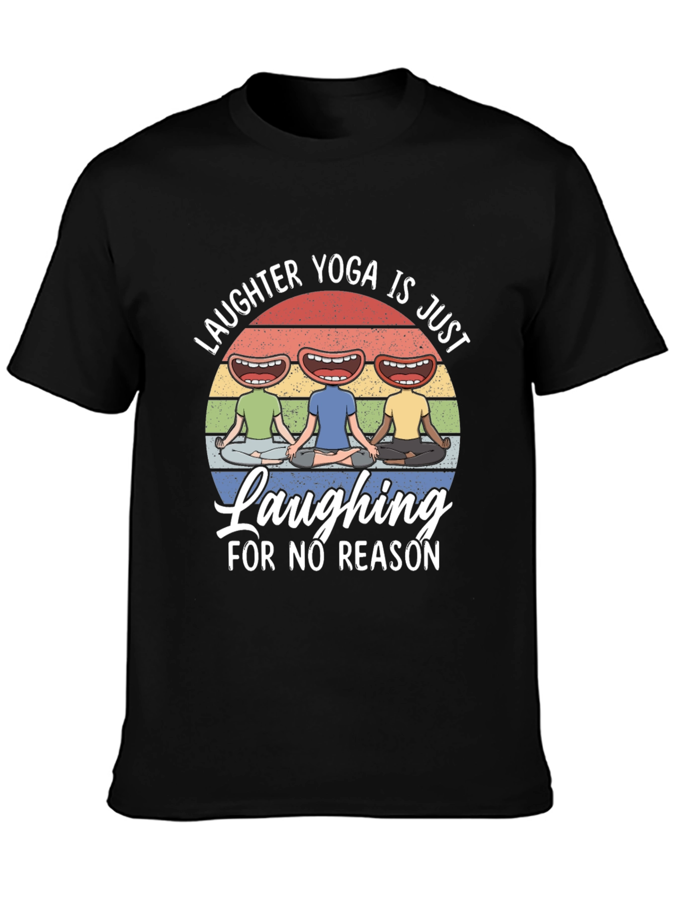 Black Laughter Yoga Black T-Shirt view 3