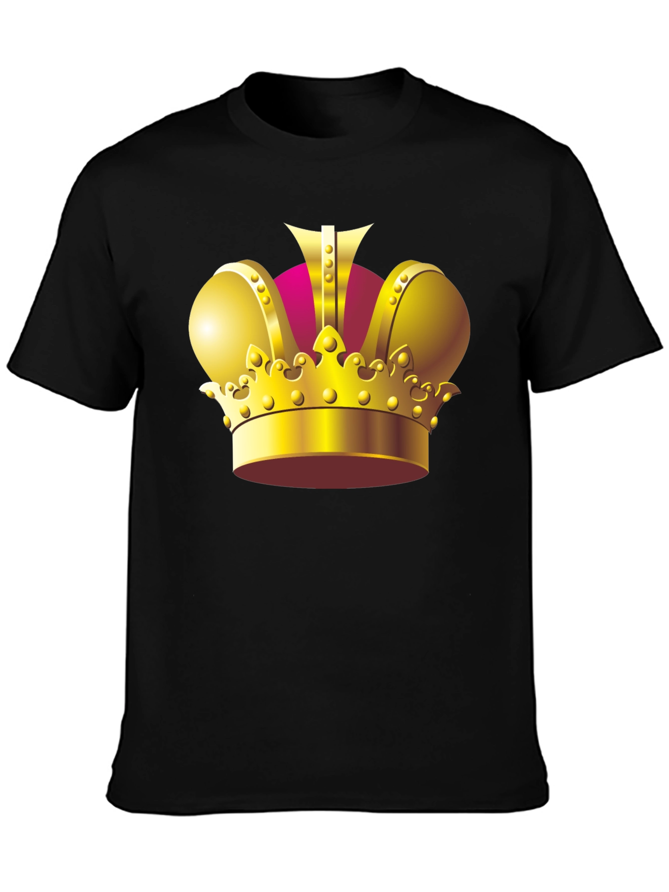 Black Regal Crown Graphic Tee - King Style view 3