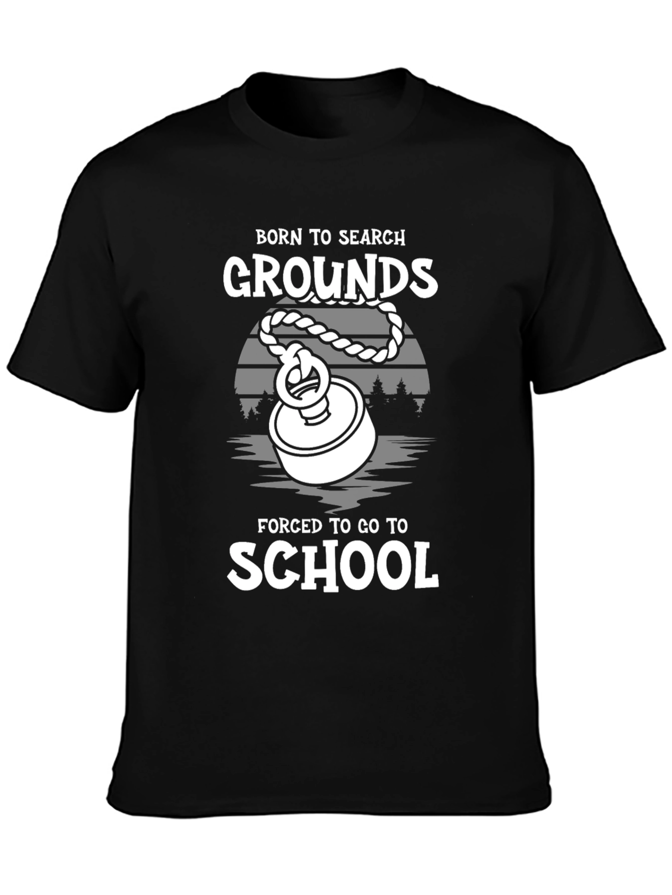 Black Born to Search Grounds T-Shirt view 3