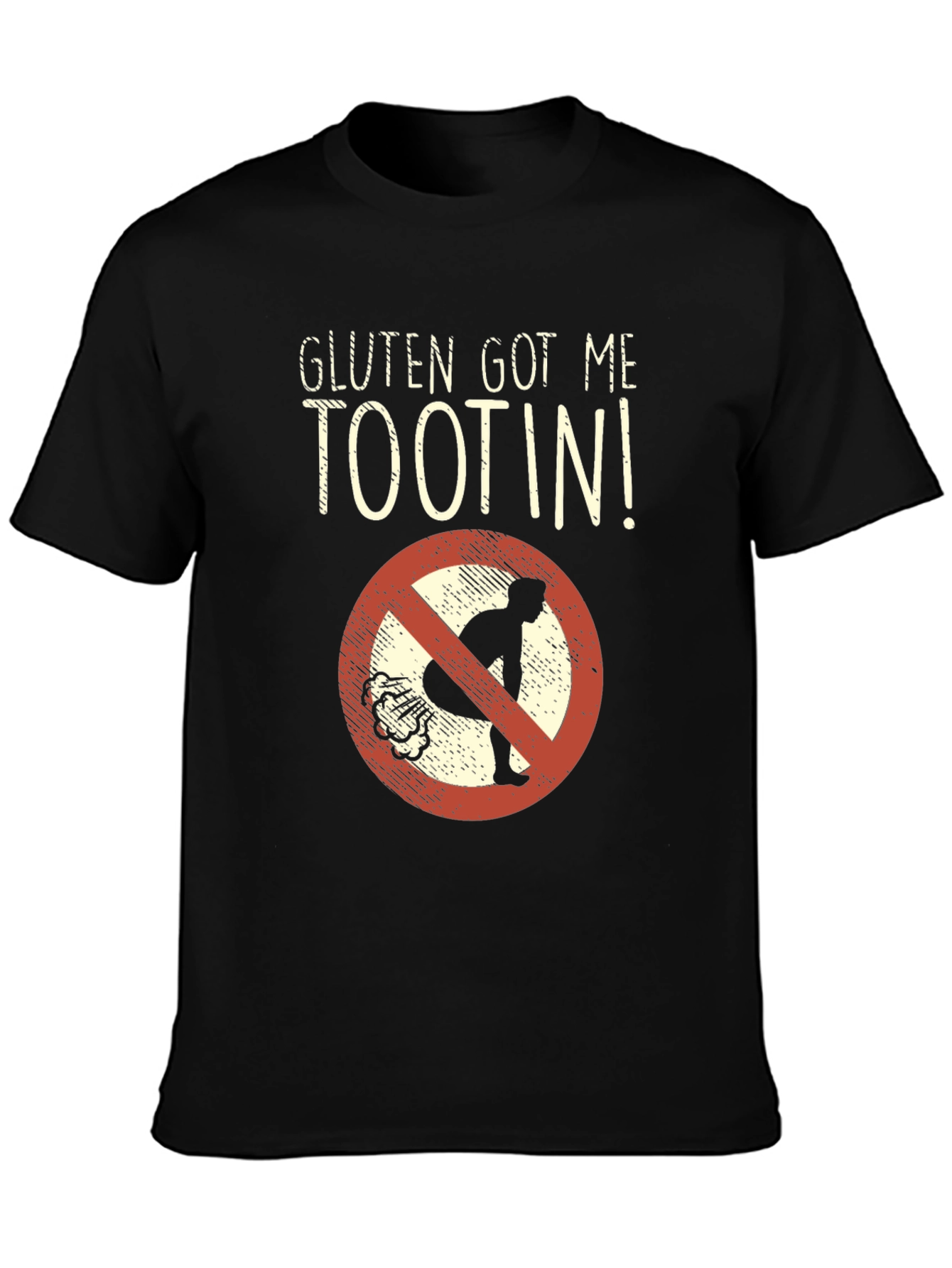 Black Gluten Got Me Tootin' Graphic Tee view 3