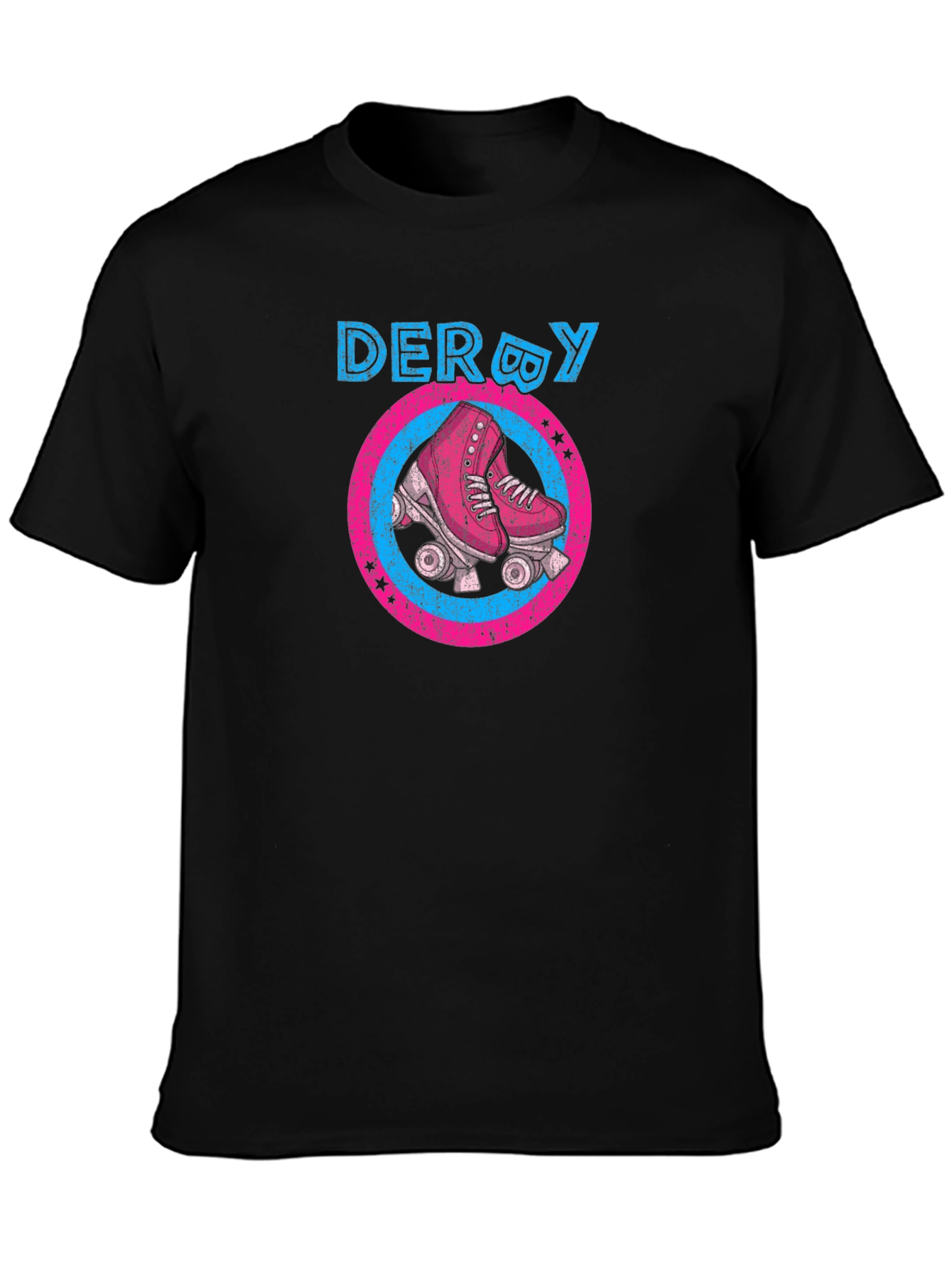 Black Derby Roller Skate Graphic T-Shirt view 3