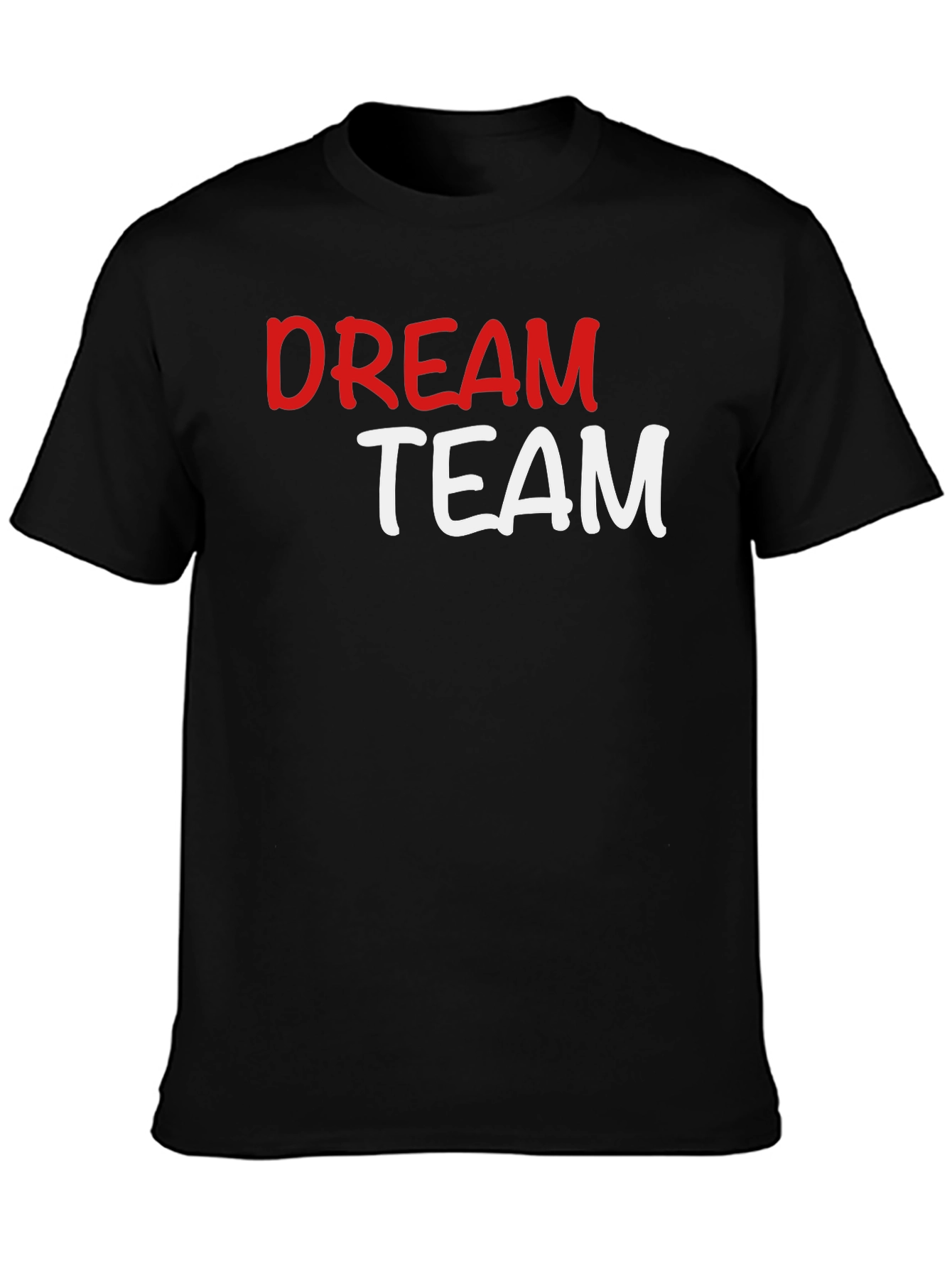 Black Dream Team Graphic T-Shirt - Black Crew Neck Tee view 3