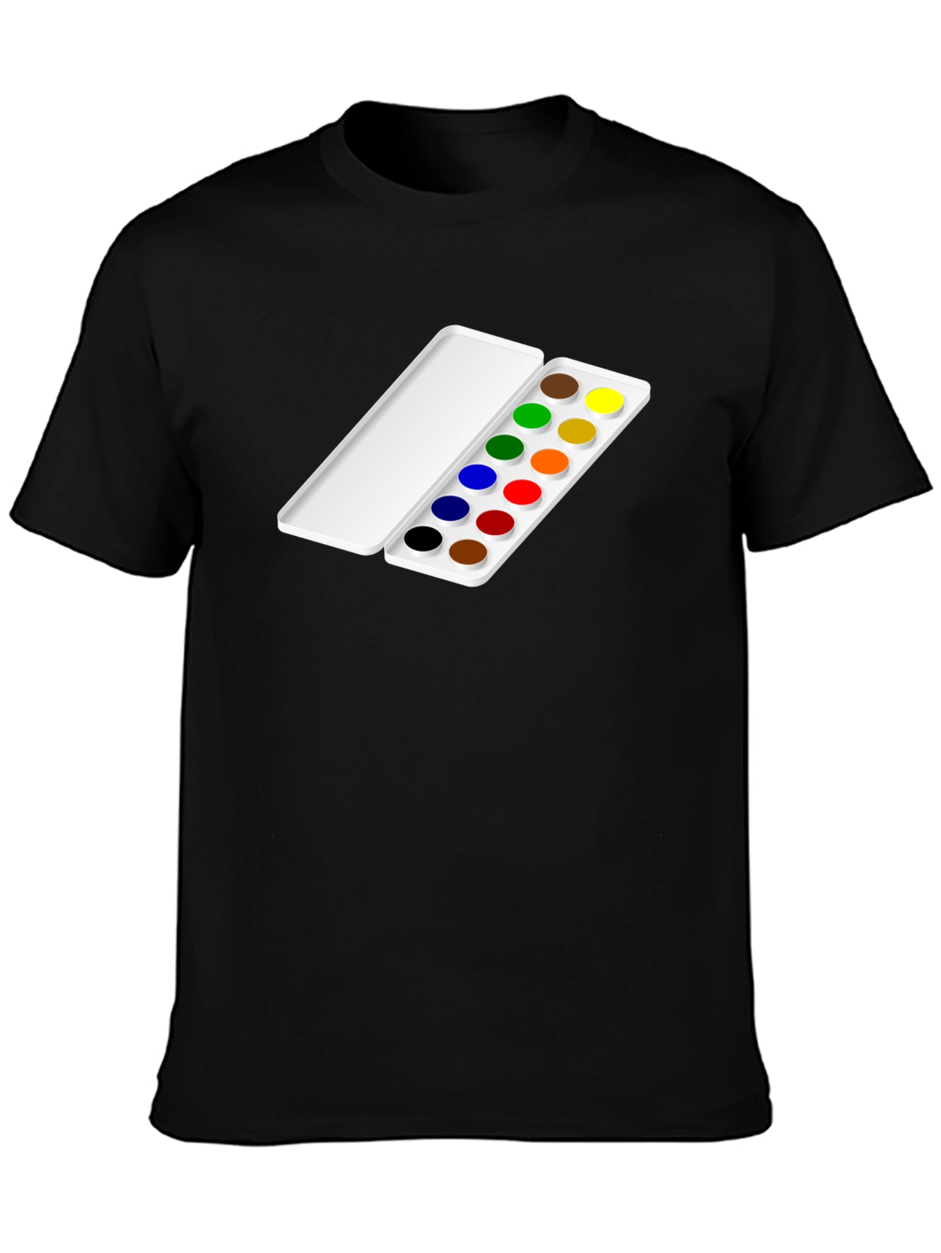 Black Artist Palette T-Shirt - Colorful Creativity view 3