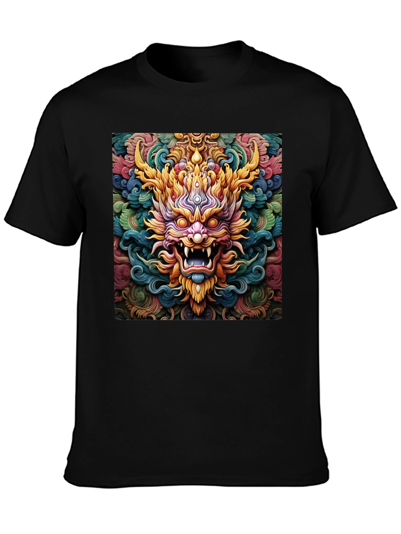 Black Dragon Graphic Tee - Unique Colorful Design view 3
