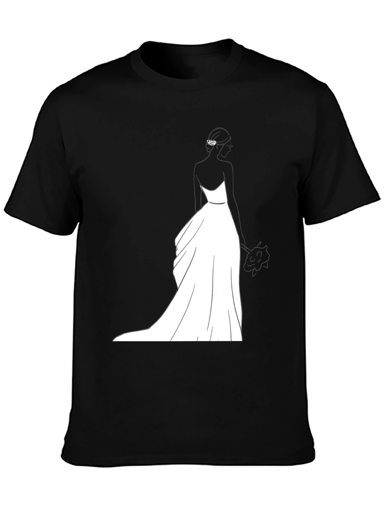 Bride Graphic T-Shirt - Black Wedding Design - 3