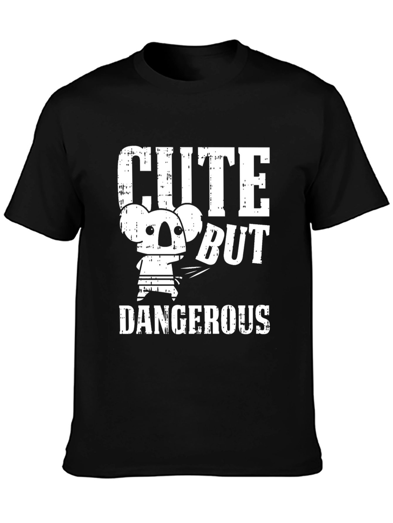Black Cute But Dangerous Graphic Tee view 3